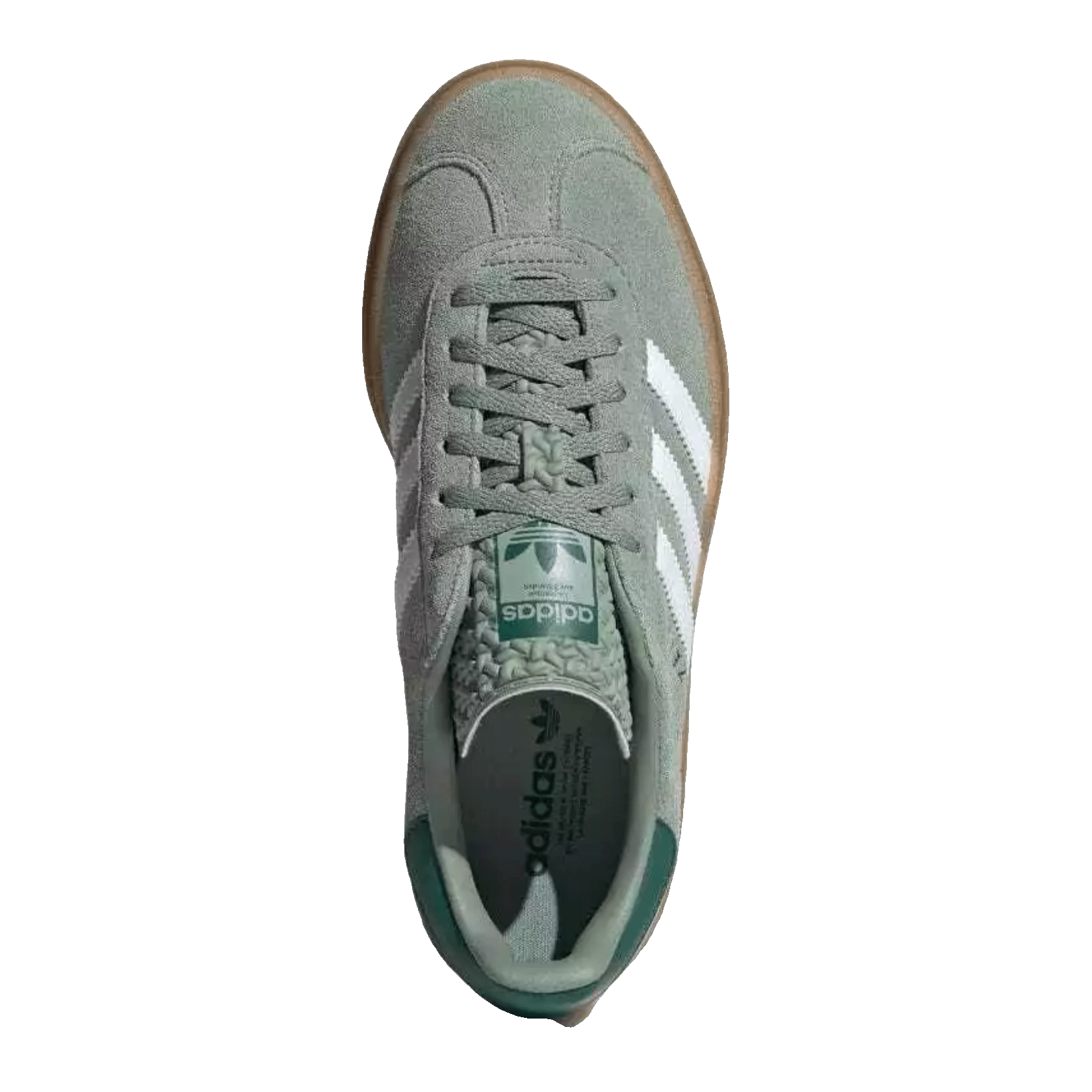 adidas Gazelle Bold Silver Green Gum (Womens) Oben