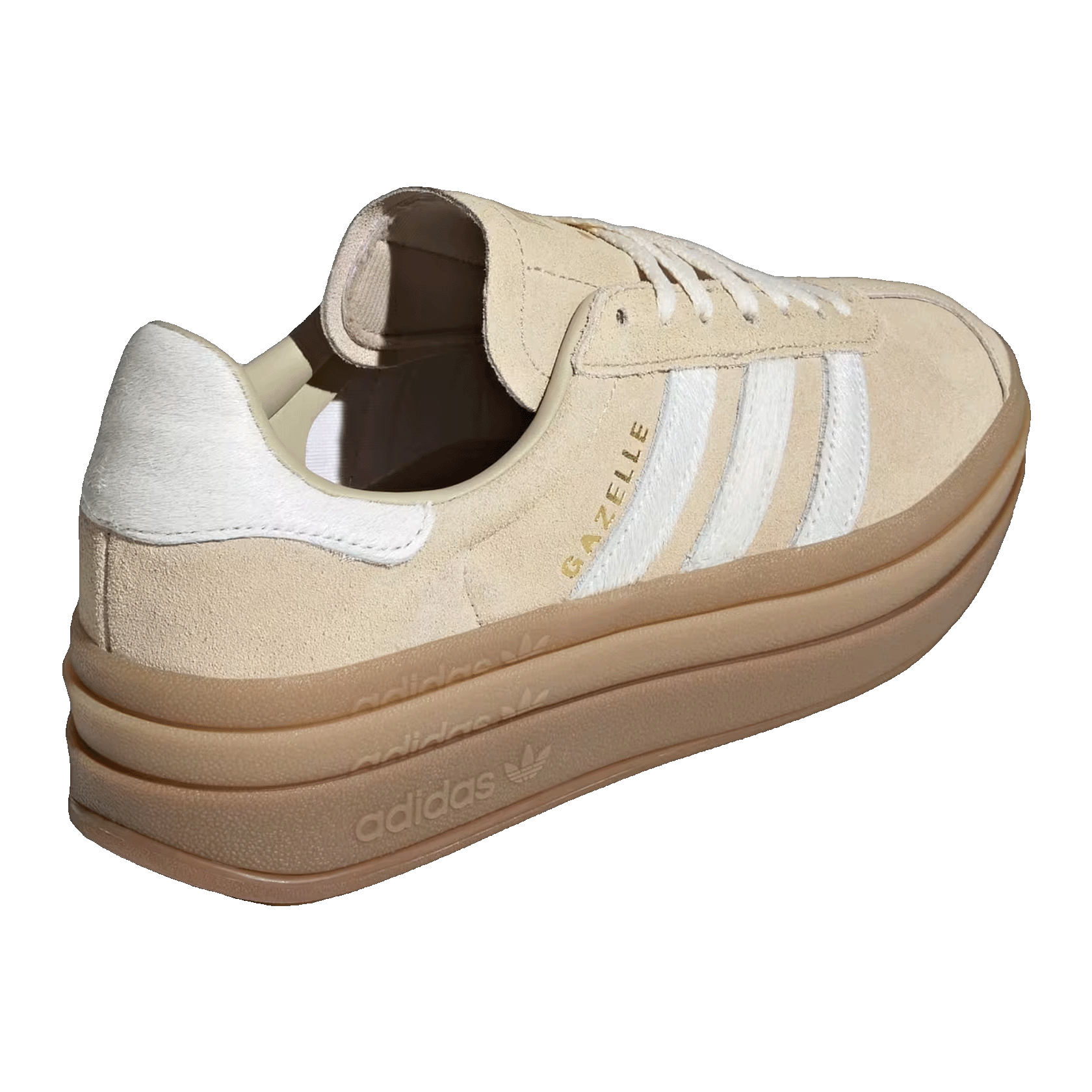 adidas Gazelle Bold Stone Khaki Cream White (W) Back IH4201