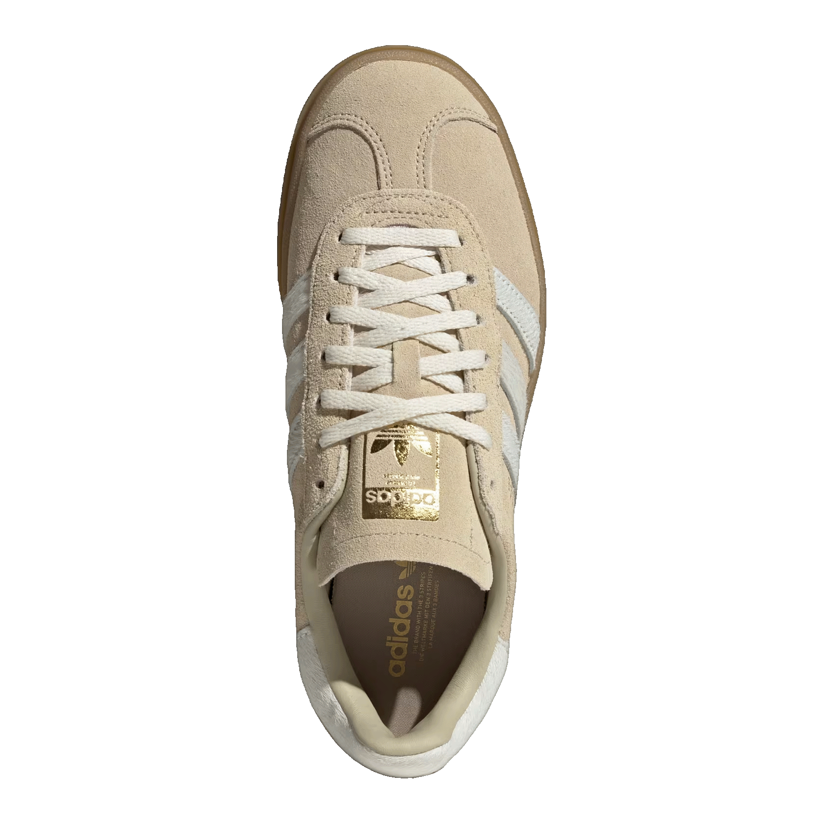adidas Gazelle Bold Stone Khaki Cream White (W) Oben IH4201