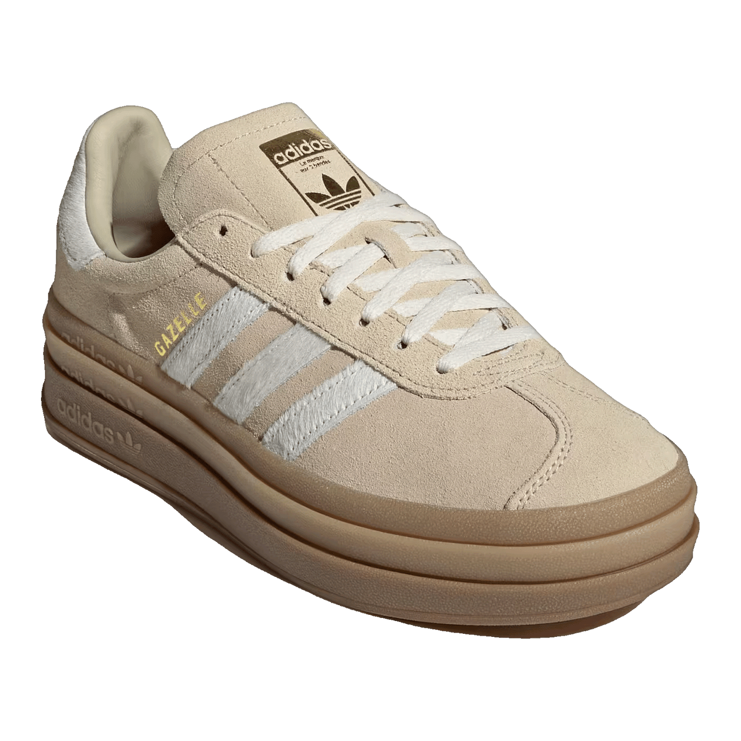 adidas Gazelle Bold Stone Khaki Cream White (W) Side IH4201