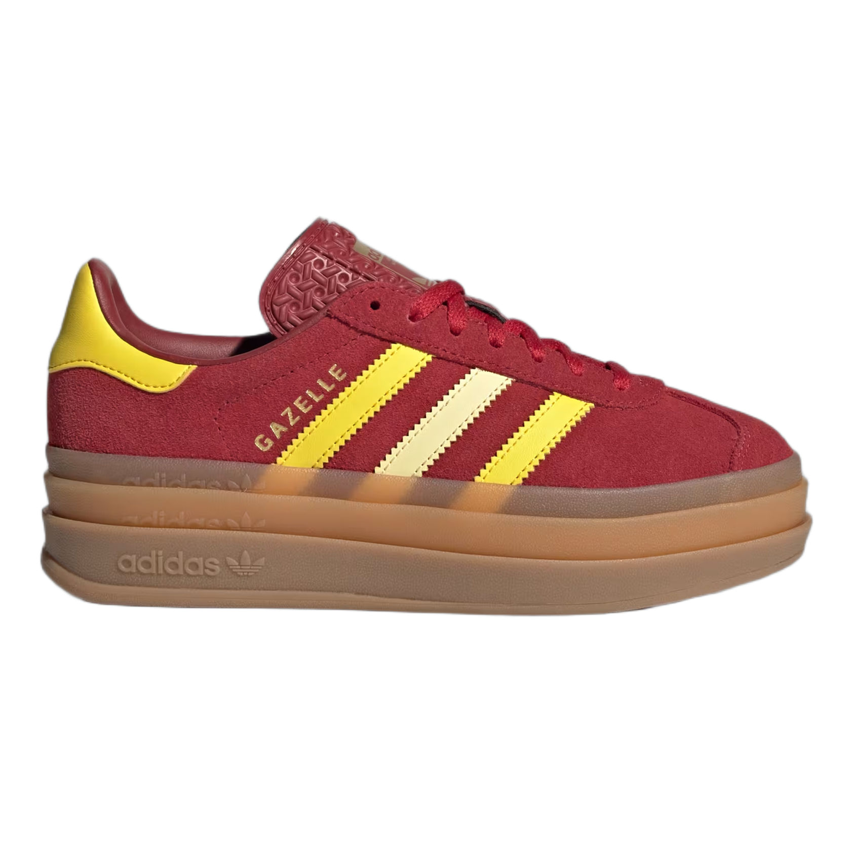 adidas Gazelle Bold Team Victory Red Yellow Gold Metallic (GS) JR5953