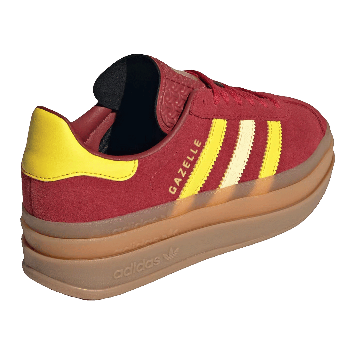 adidas Gazelle Bold Team Victory Red Yellow Gold Metallic (GS) Back JR5953