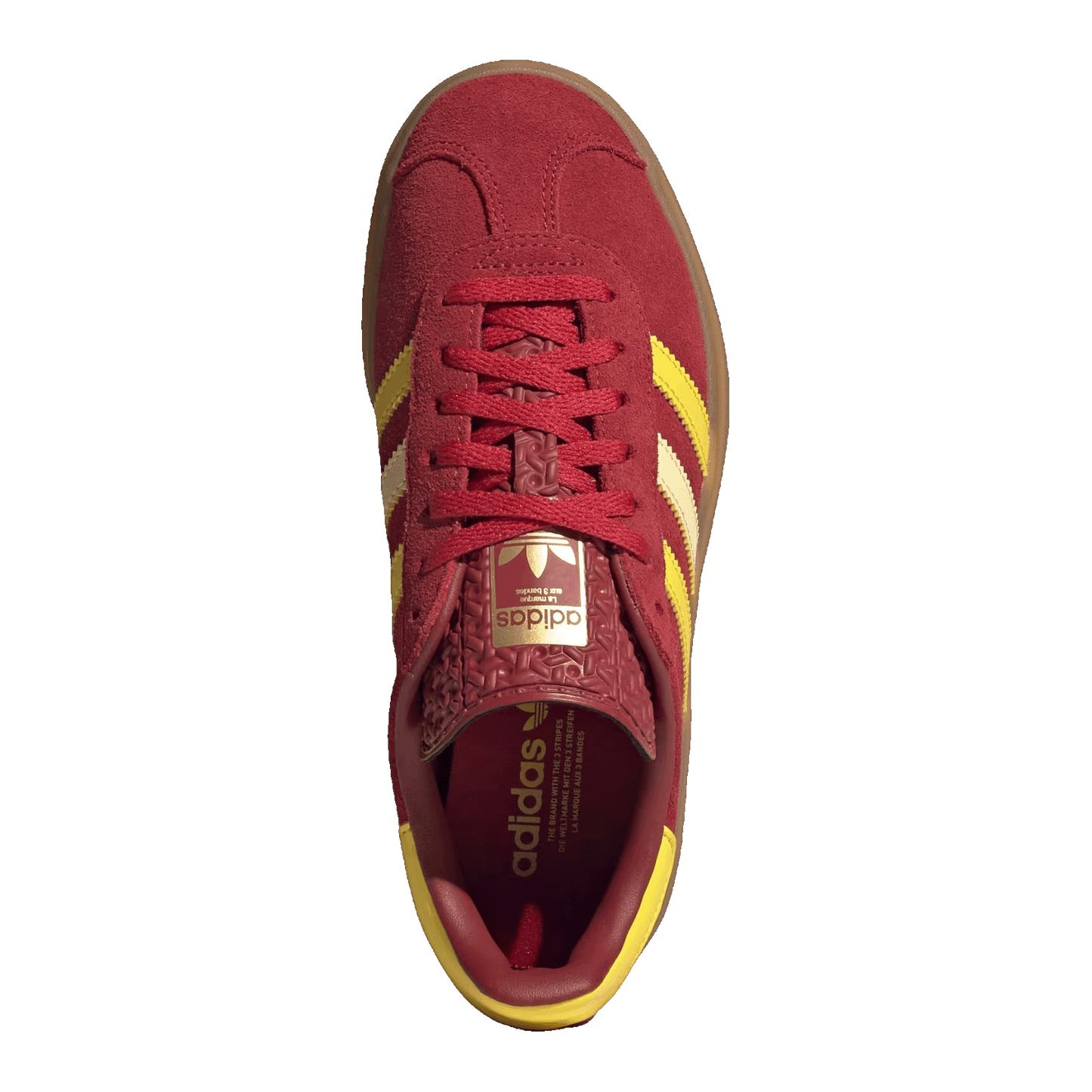 adidas Gazelle Bold Team Victory Red Yellow Gold Metallic (GS) Oben JR5953
