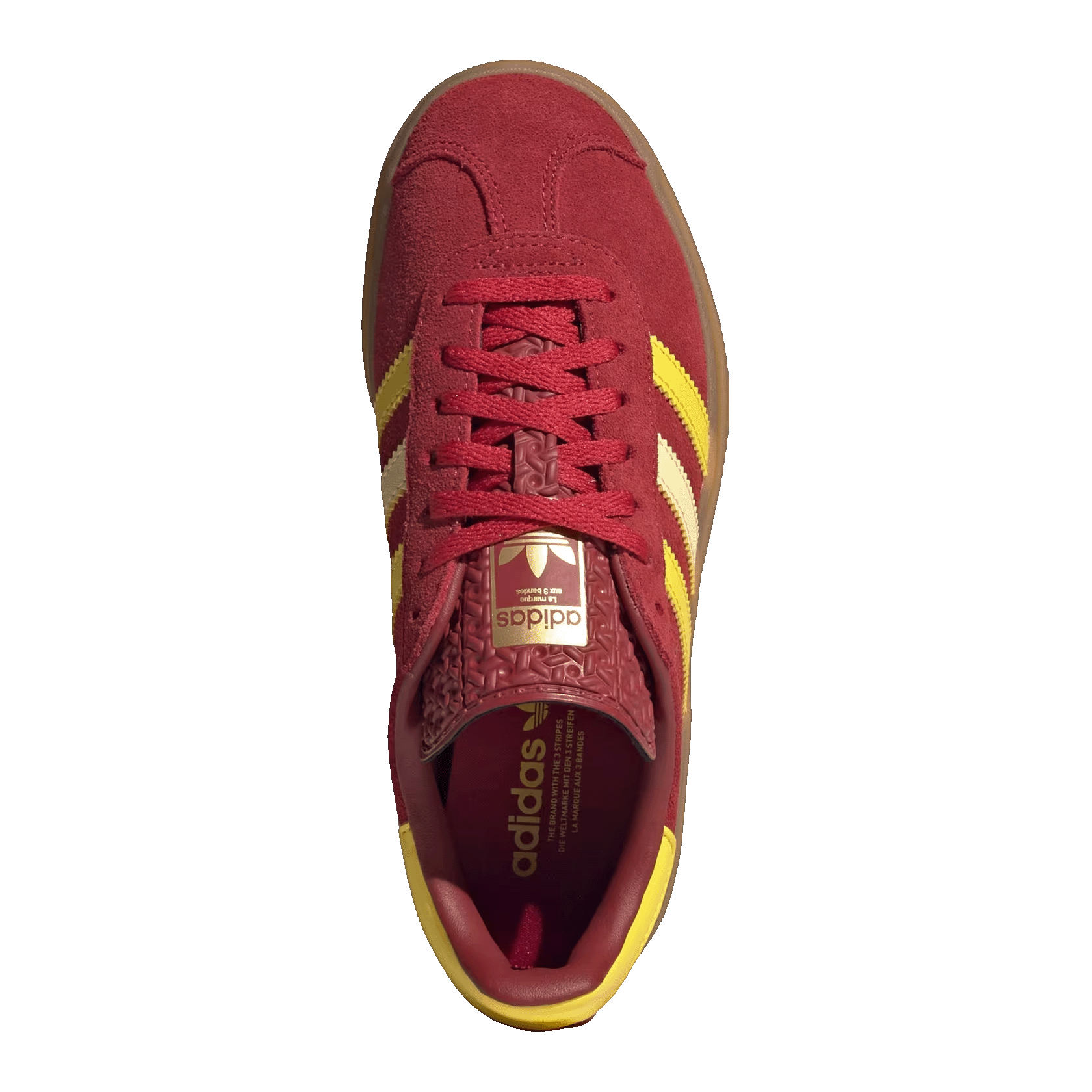 adidas Gazelle Bold Team Victory Red Yellow Gold Metallic (GS) Oben JR5953
