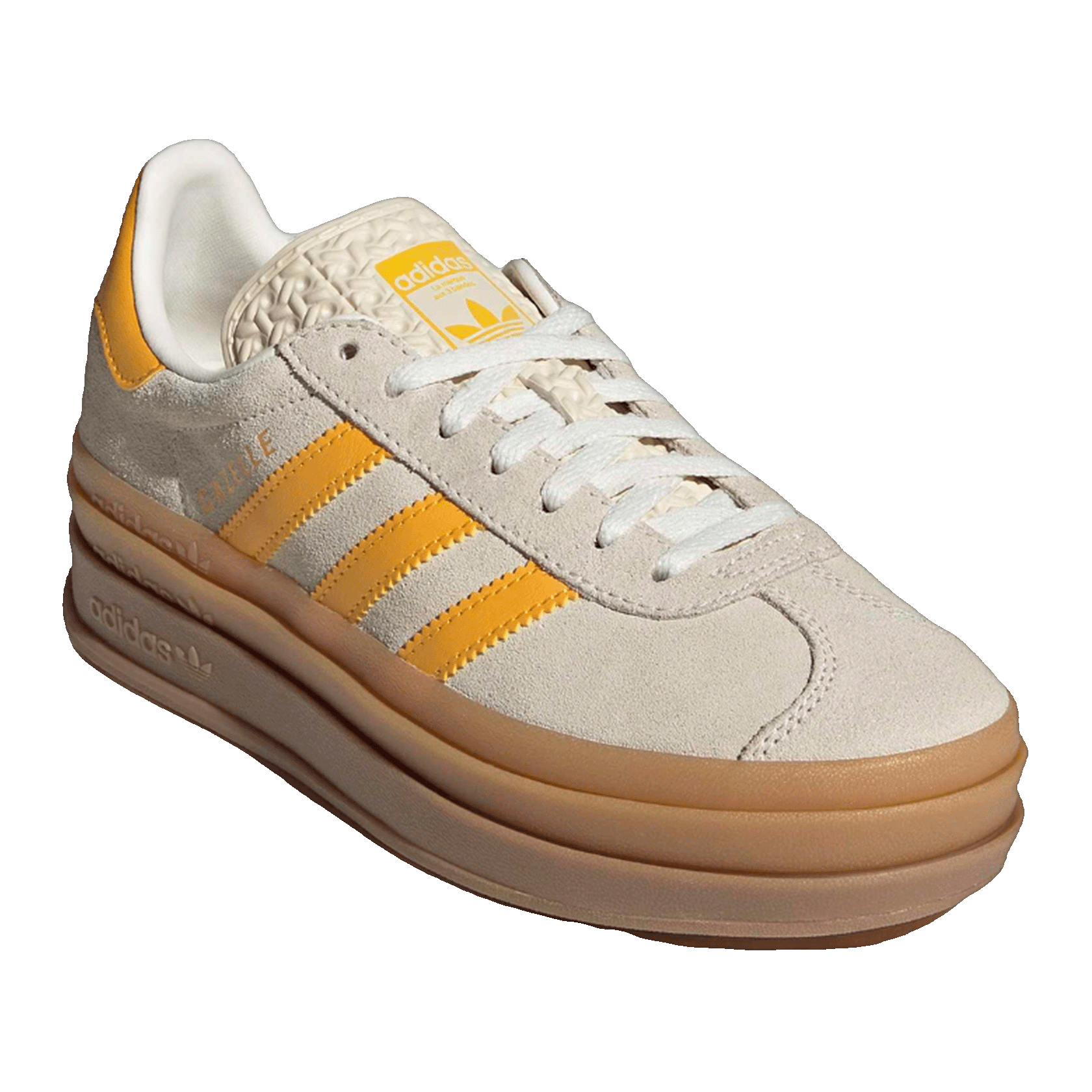adidas Gazelle Bold Wonder White Crew Yellow (GS) Side IH6458