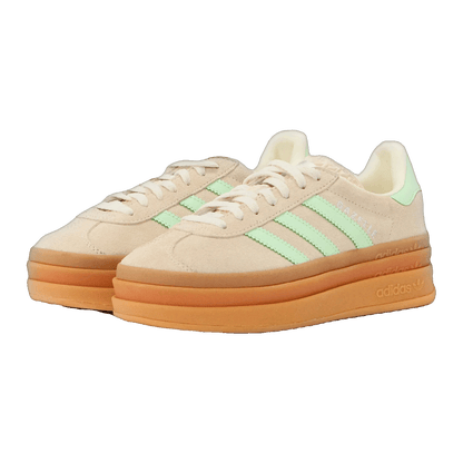 adidas Gazelle Bold Wonder White Semi Green Spark (GS) Side JQ7410