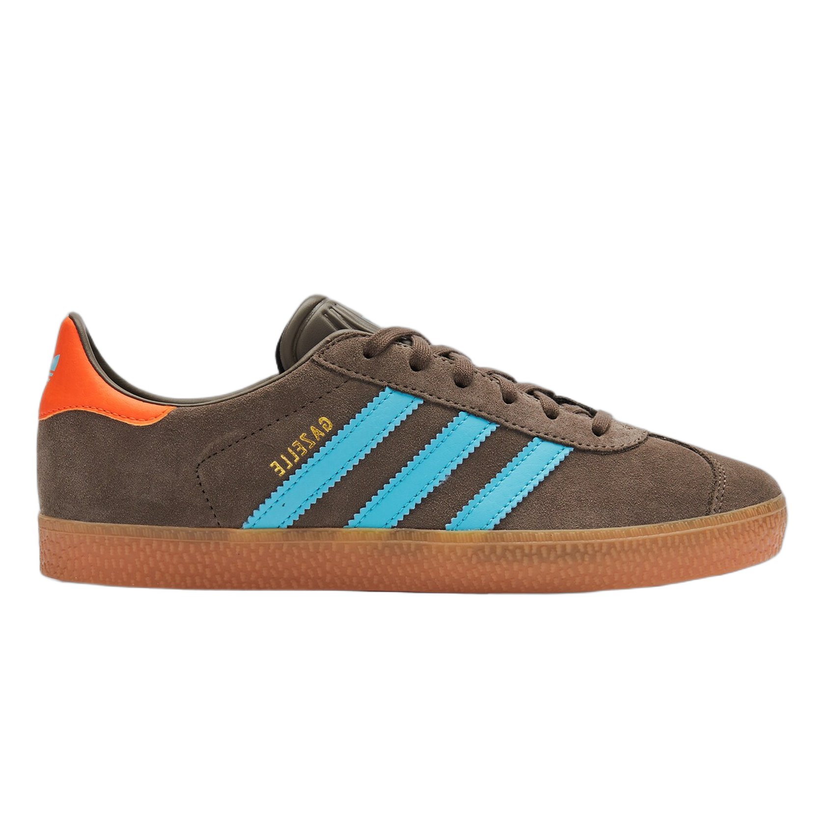 adidas Gazelle Brown Blue Glow Impact Orange (GS) JR5942