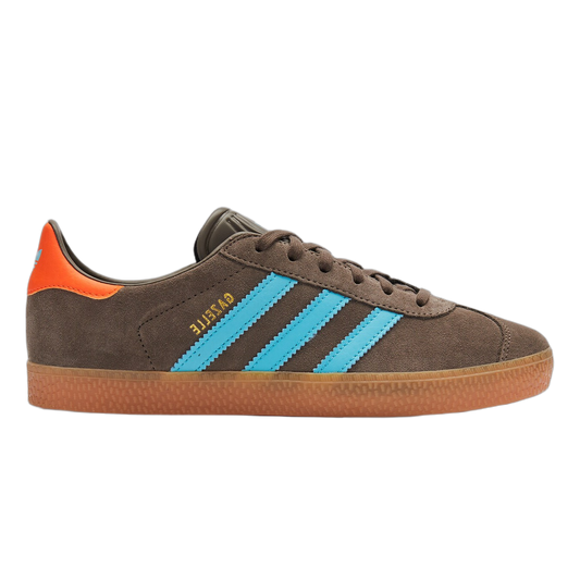adidas Gazelle Brown Blue Glow Impact Orange (GS) JR5942