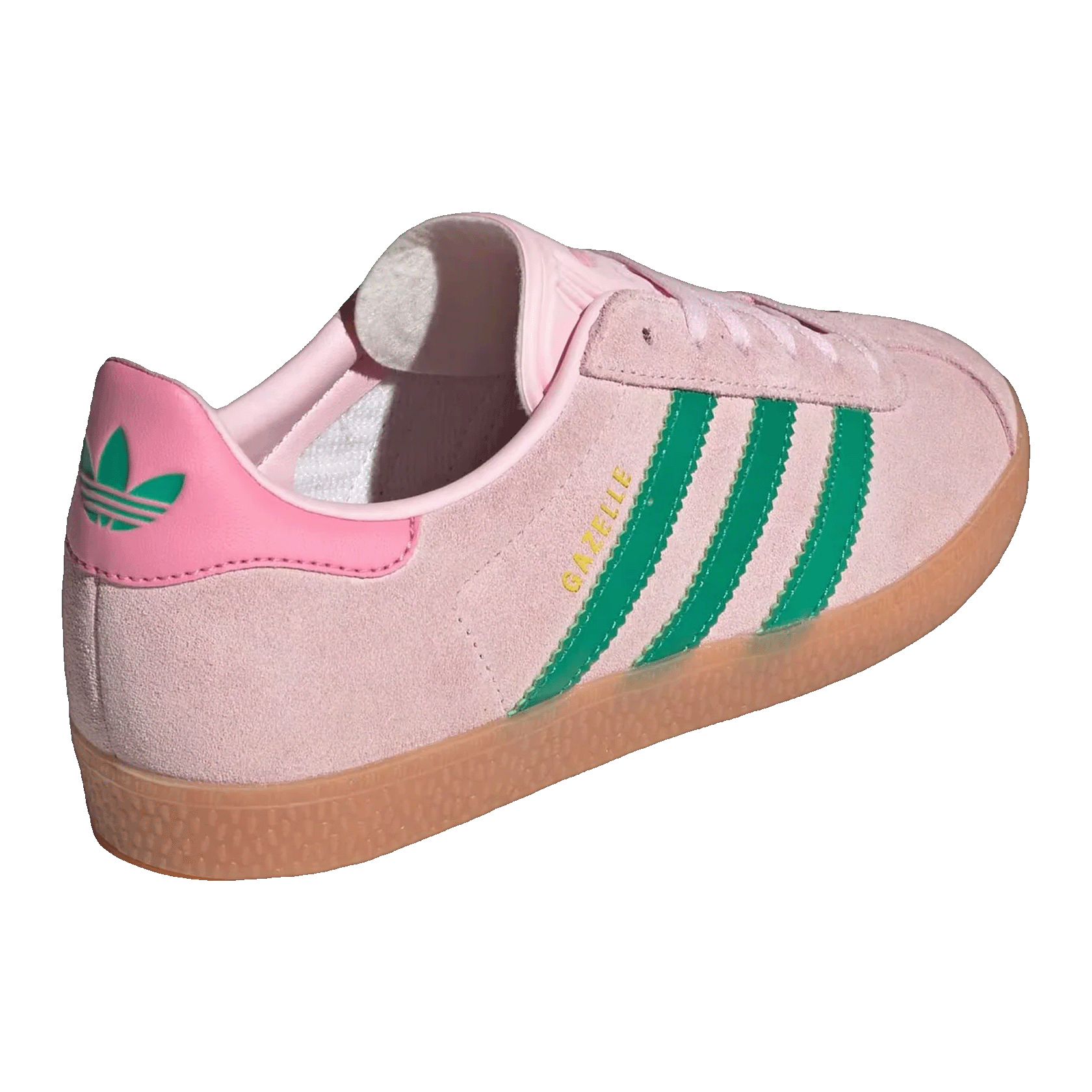 adidas Gazelle Clear Pink Court Green (GS) Back JP7128