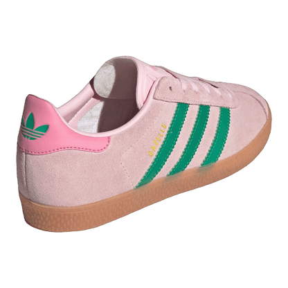 adidas Gazelle Clear Pink Court Green (GS) Back JP7128