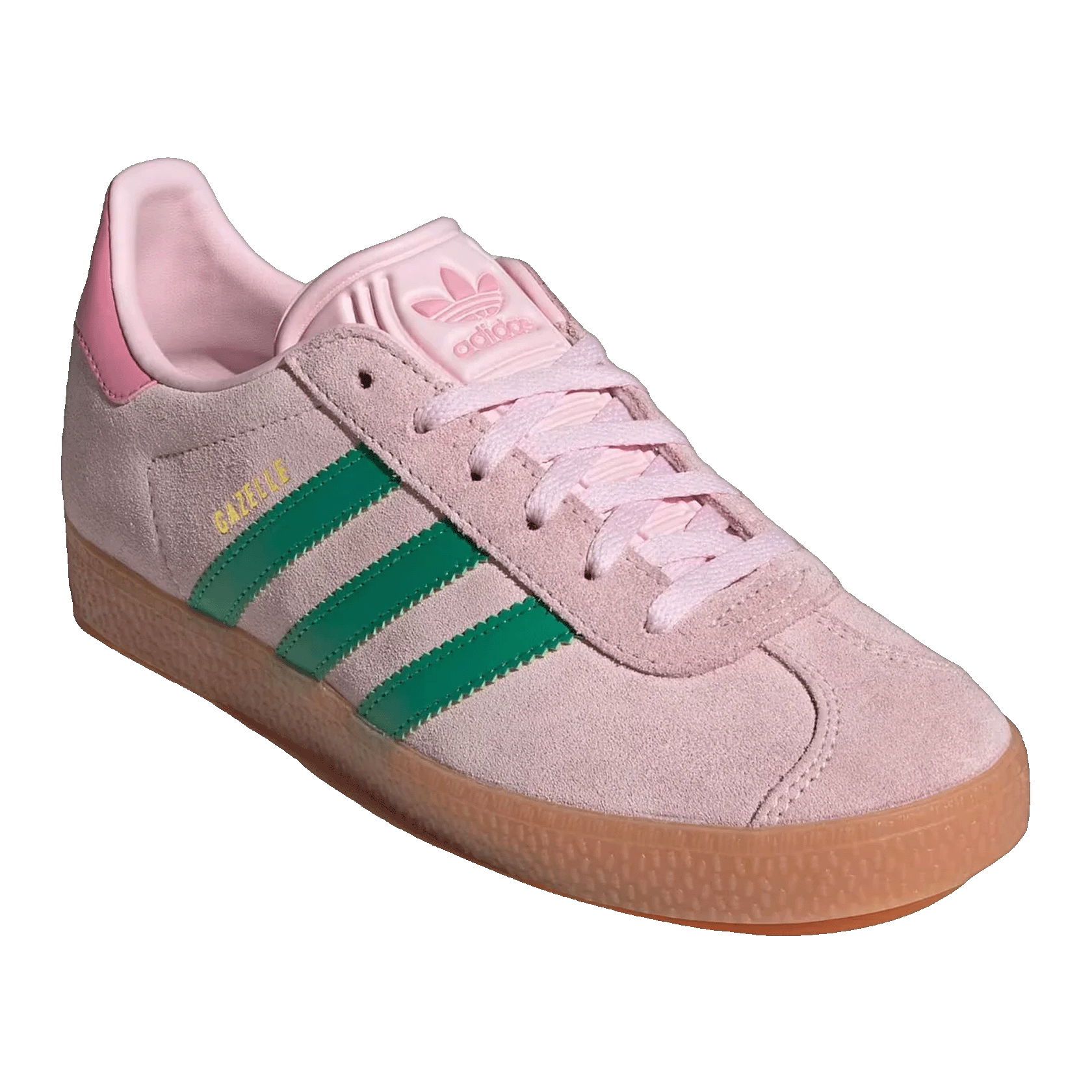 adidas Gazelle Clear Pink Court Green (GS) Side JP7128