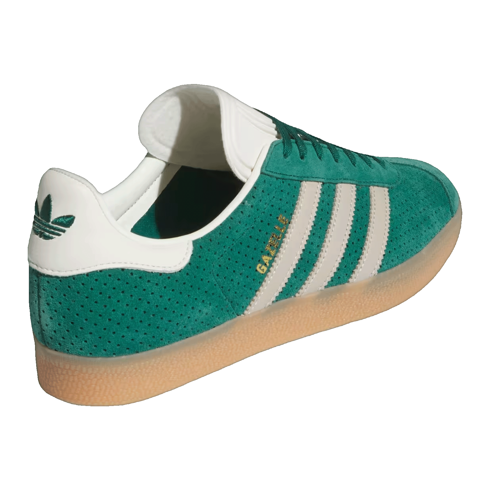 adidas Gazelle Collegiate Green Wonder Beige Gold Metallic Back IF7154