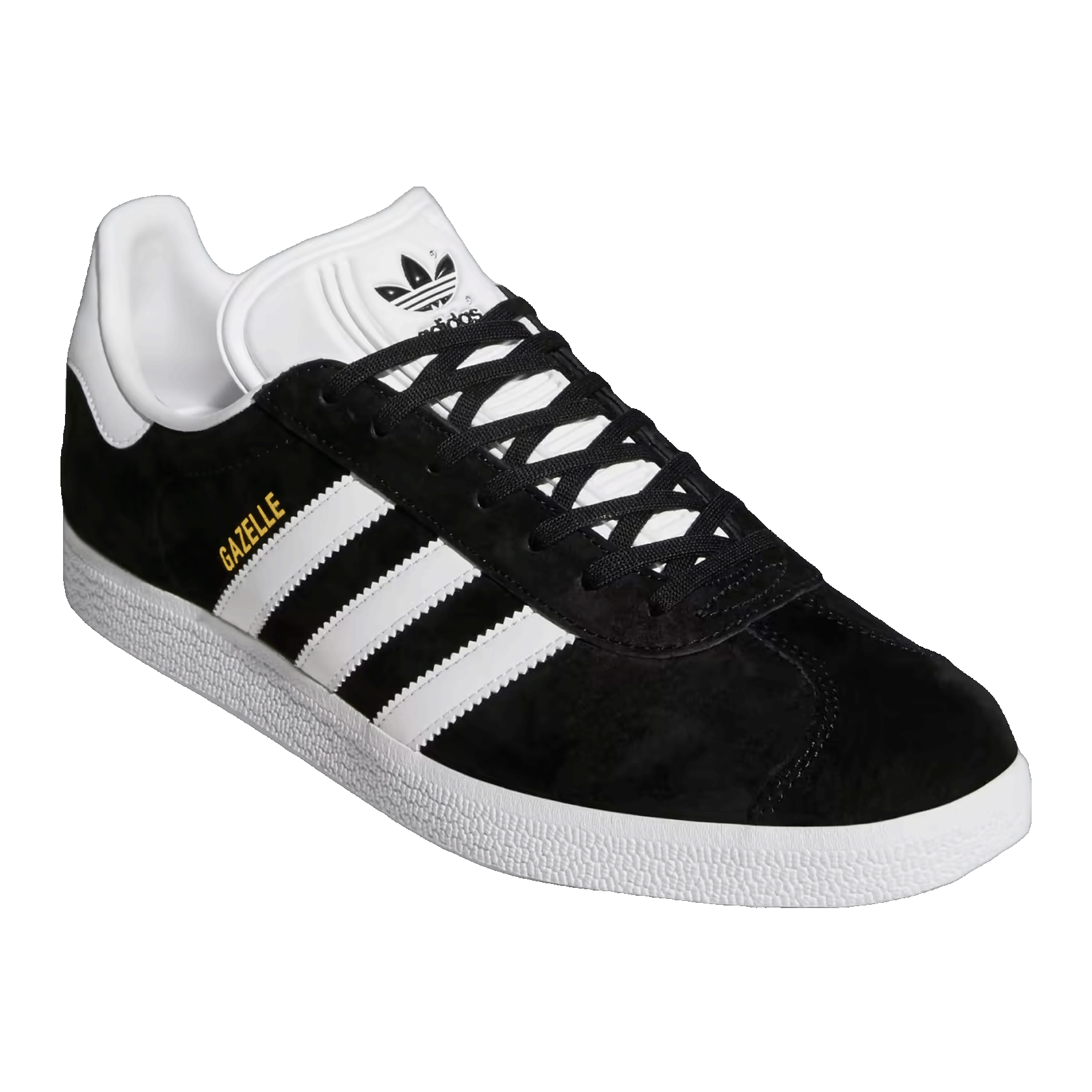adidas Gazelle Core Black Cloud White Gold Side BB5476