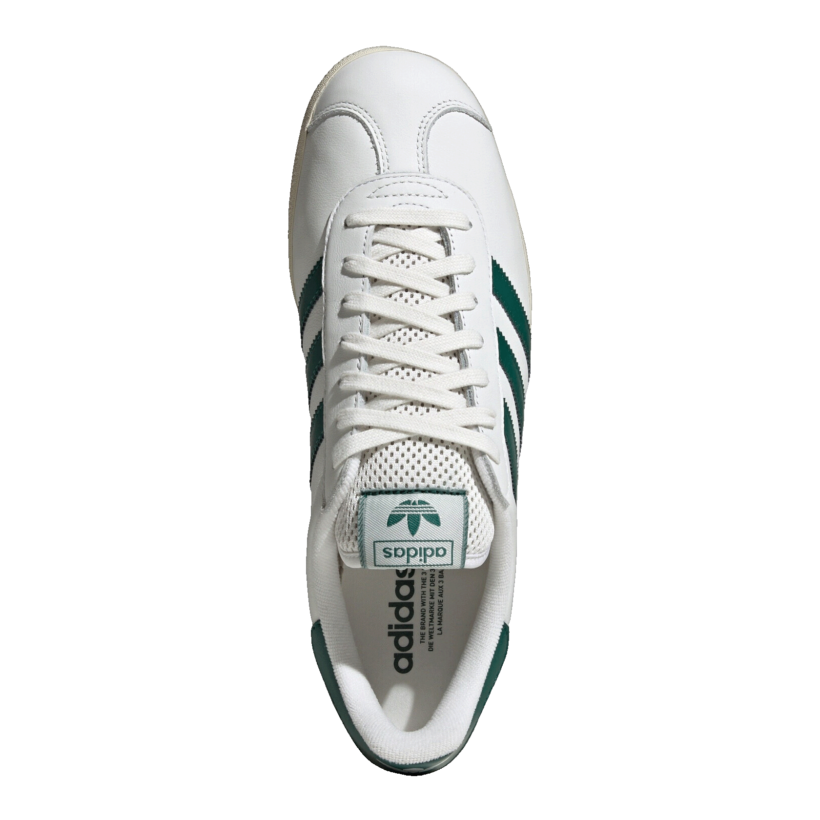 adidas Gazelle Core White Collegiate Green Cream White Oben JH5397