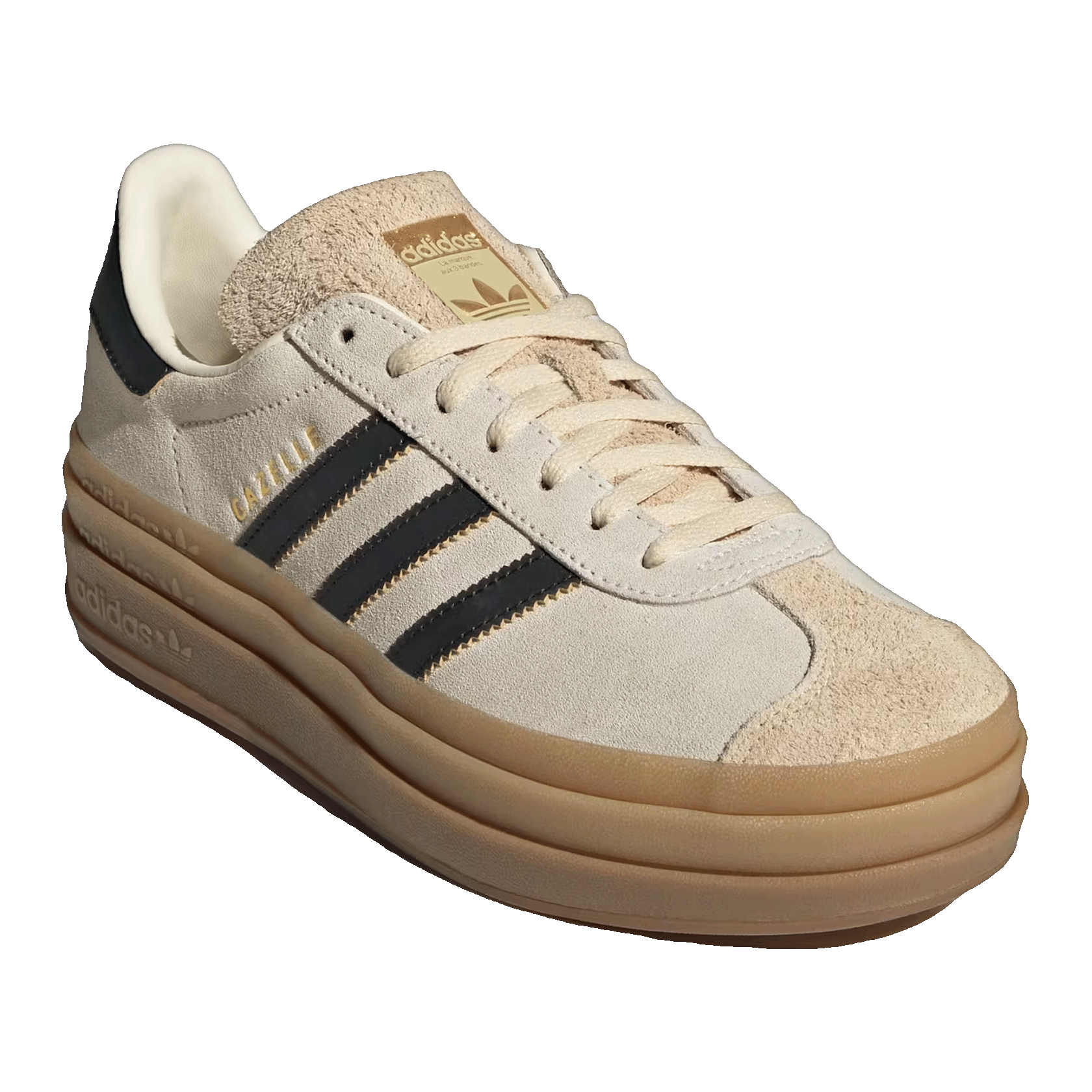 adidas Gazelle Cream White Core Black Sand Strata (W) Side JS3892