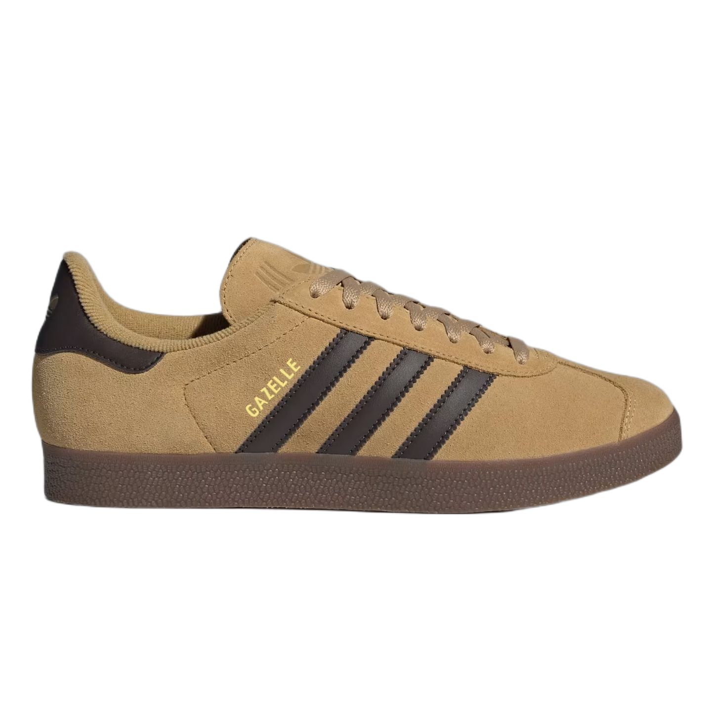 adidas Gazelle Golden Beige Dark Brown Gold Metallic JR6287