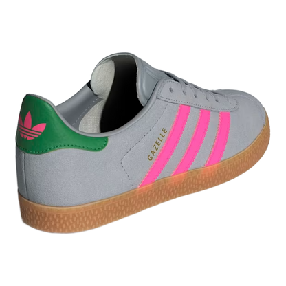 adidas Gazelle Halo Silver Lucid Pink Green (GS) Back IH6467