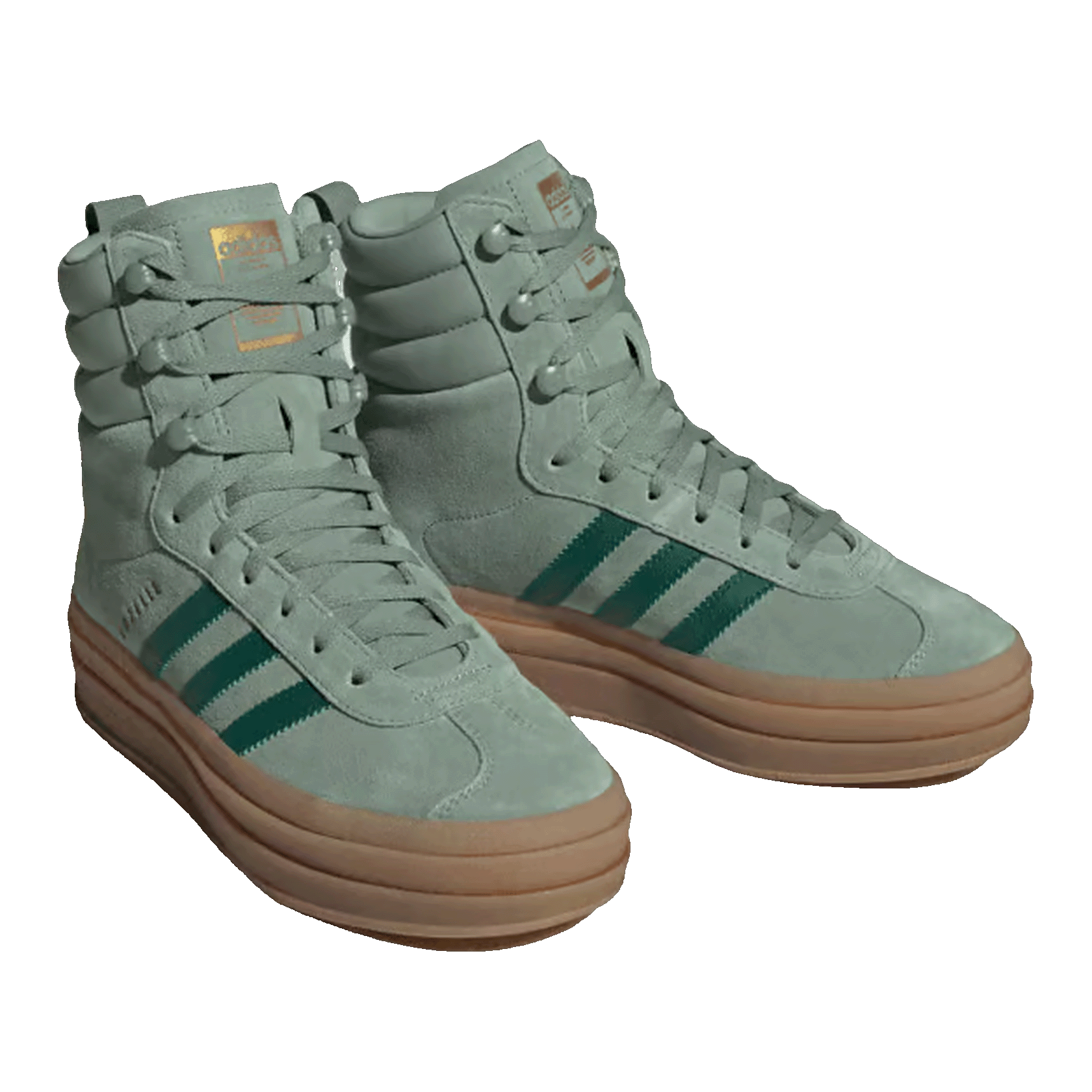 adidas Gazelle High Silver Green (W) Side ID6982
