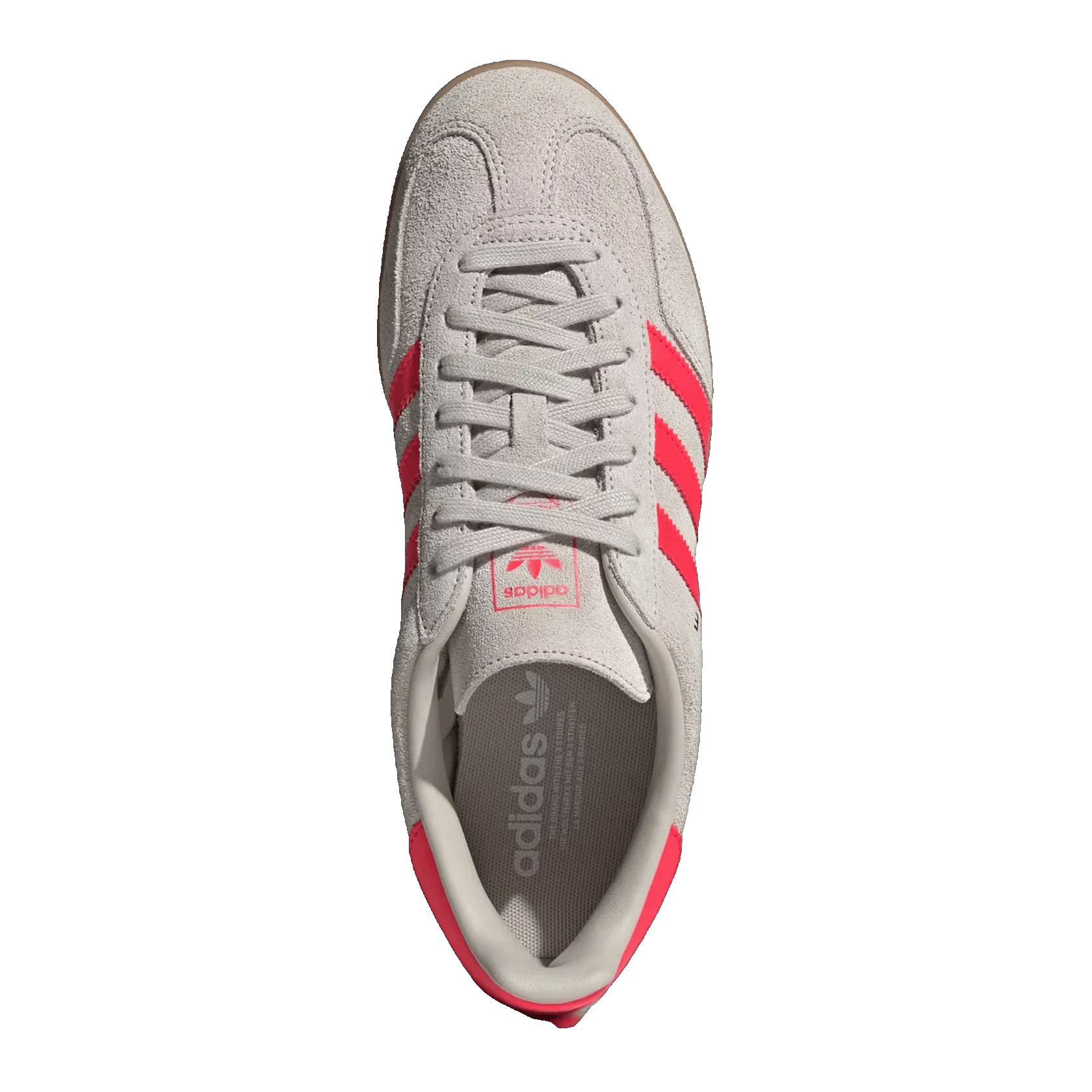 adidas Gazelle Indoor Beige Lucid Red Oben JR3840