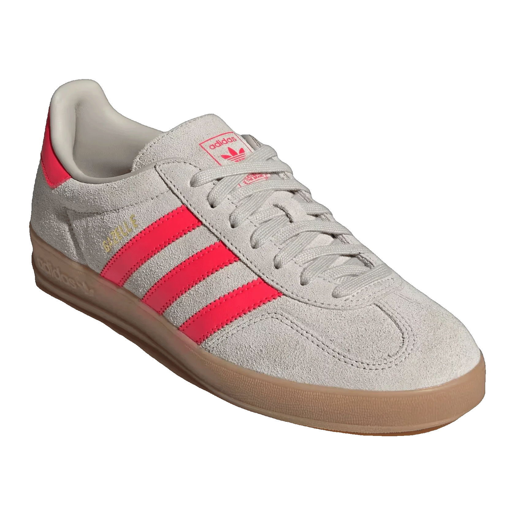 adidas Gazelle Indoor Beige Lucid Red Side JR3840