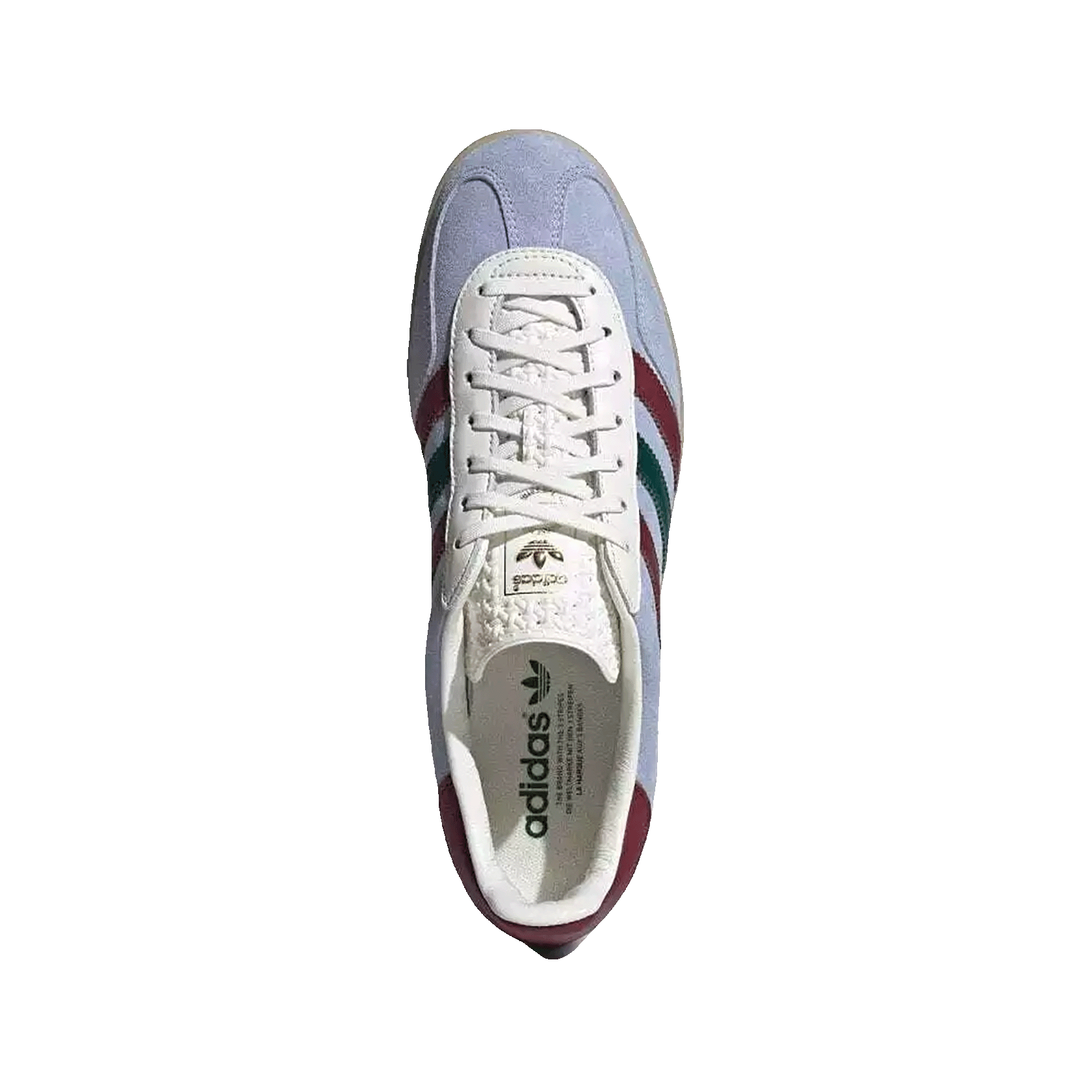 adidas Gazelle Indoor Blue Dawn Collegiate Burgundy Oben