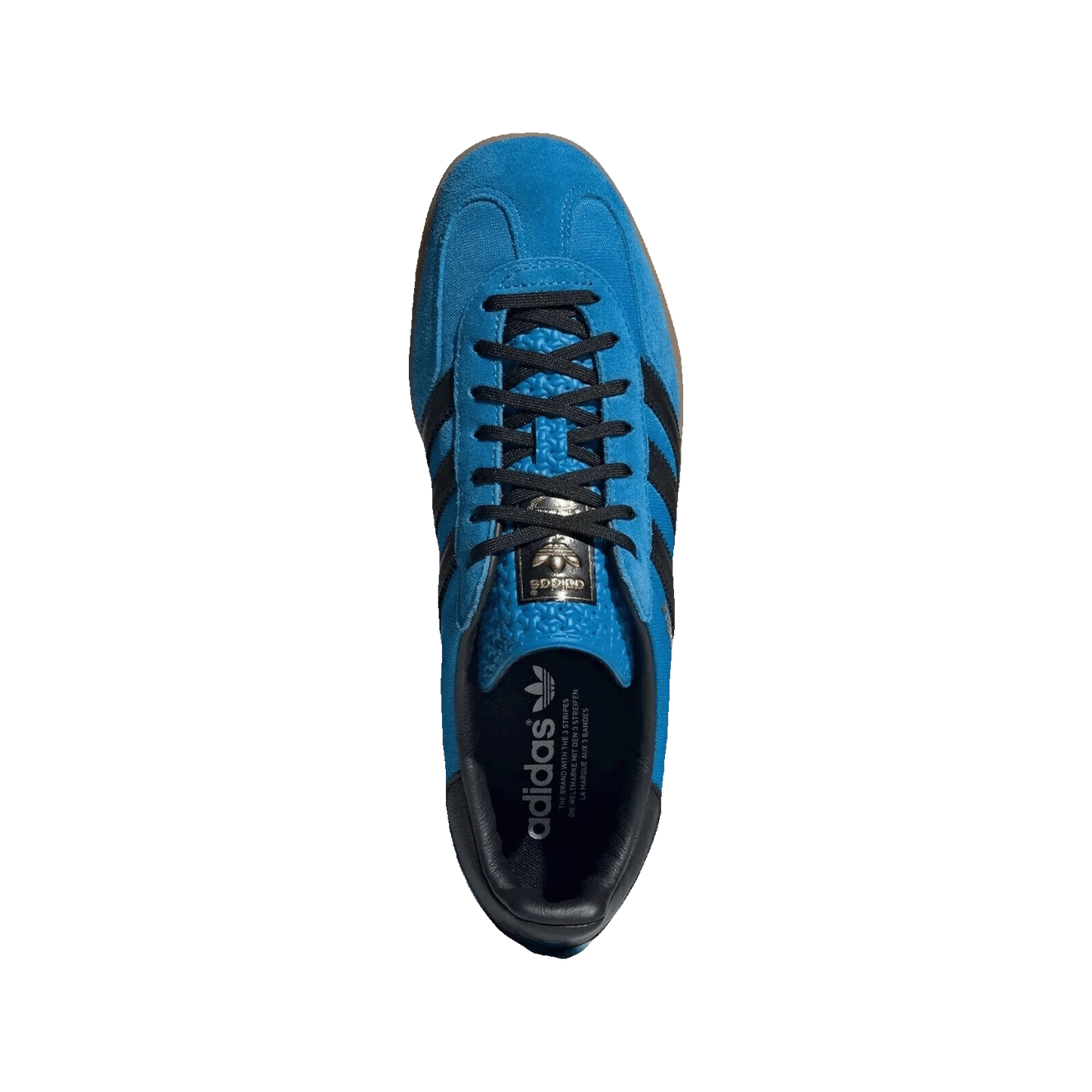 adidas Gazelle Indoor Bright Blue Black Gum Oben