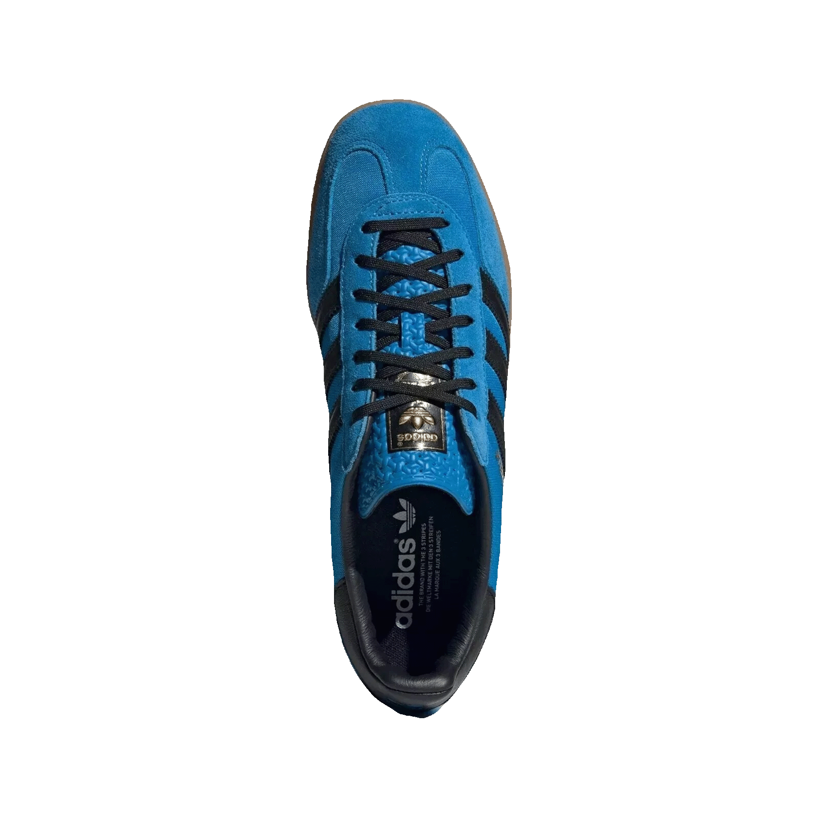 adidas Gazelle Indoor Bright Blue Black Gum Oben