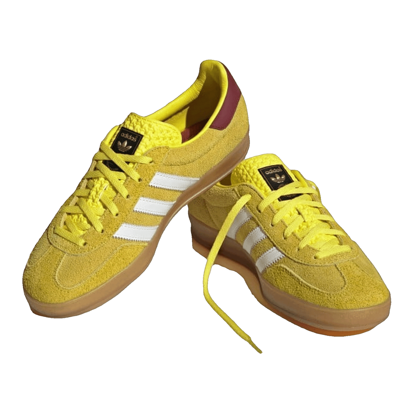 adidas Gazelle Indoor Bright Yellow Collegiate Burgundy (W) Side IE7003