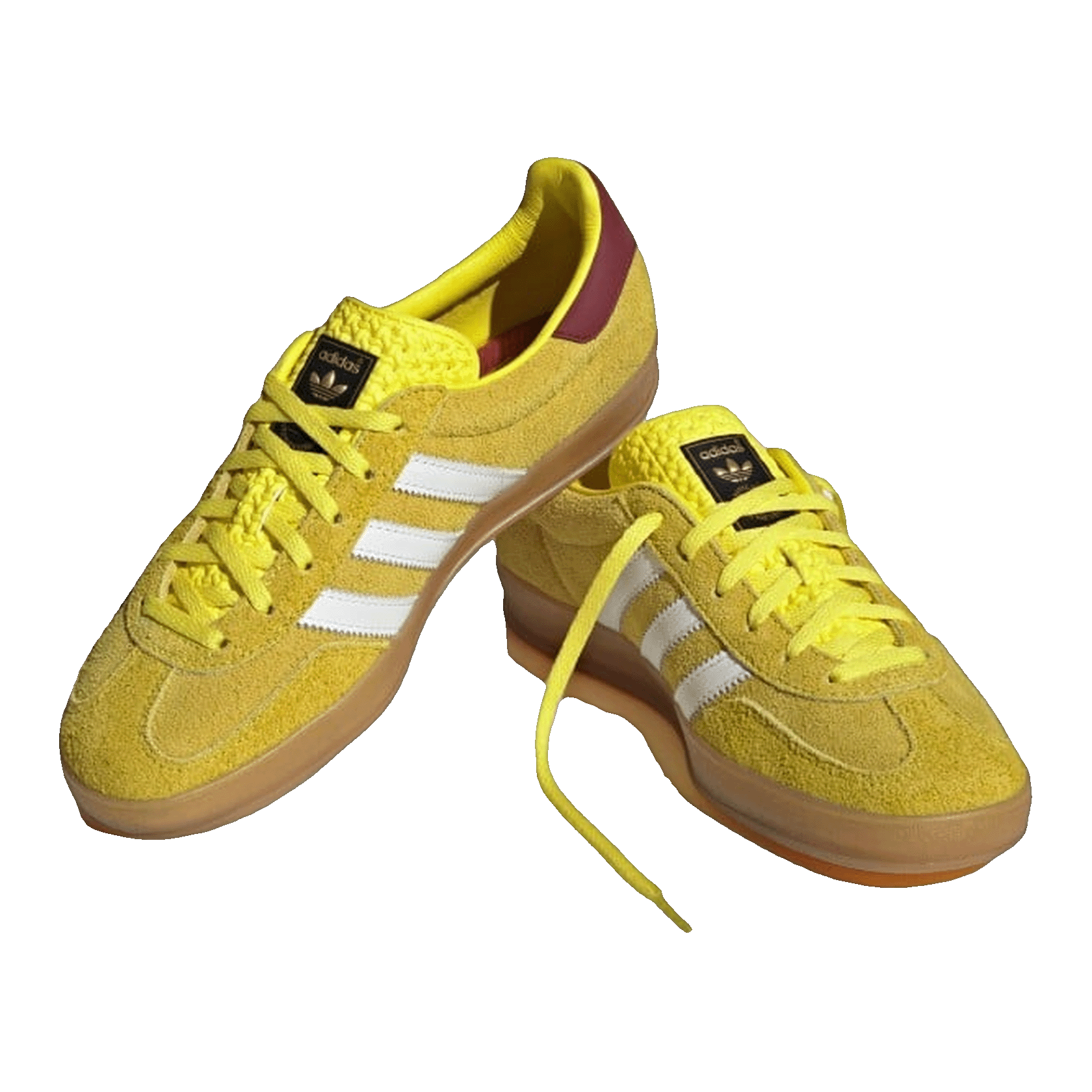 adidas Gazelle Indoor Bright Yellow Collegiate Burgundy (W) Side IE7003