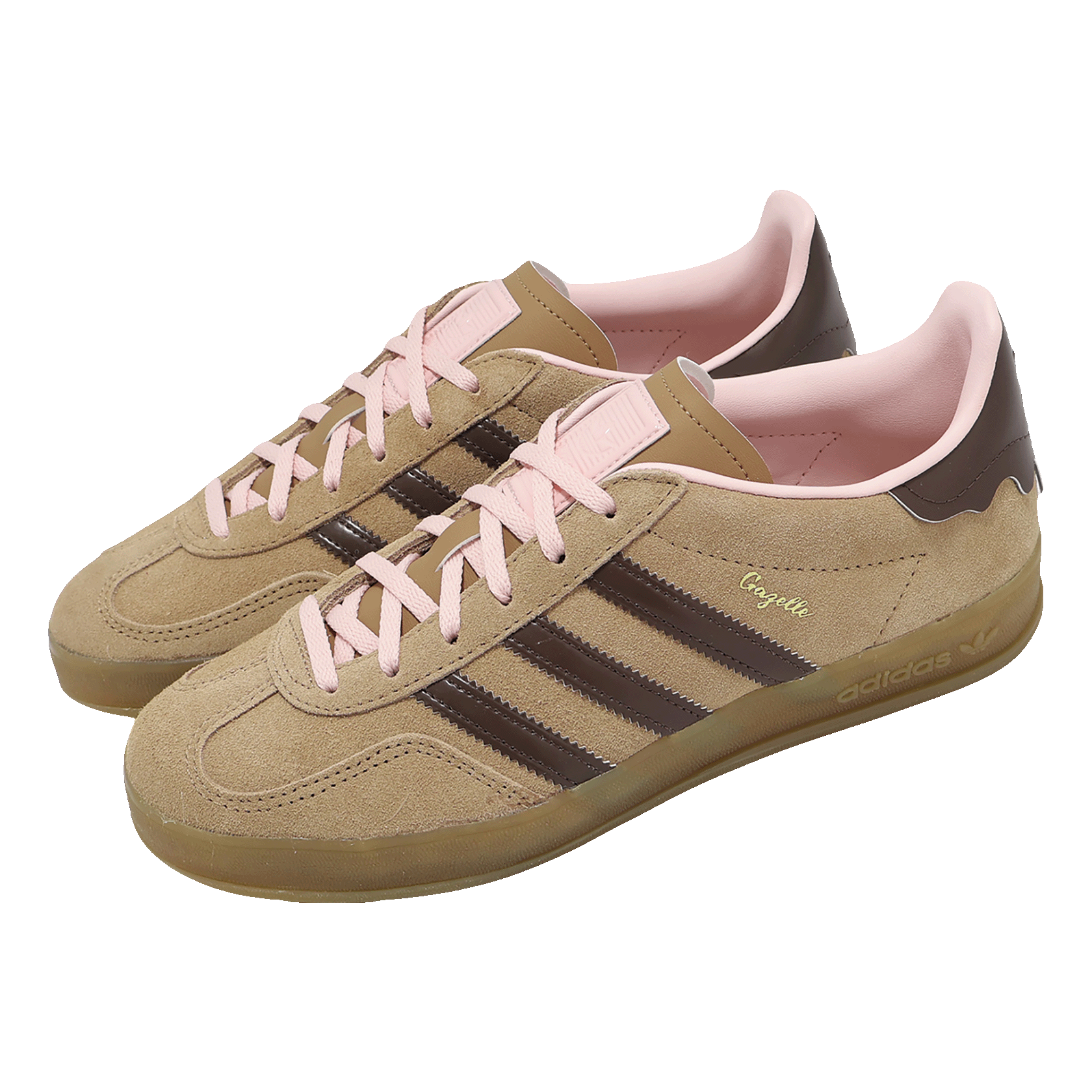 adidas Gazelle Indoor Cardboard Brown Sandy Pink Gum Side
