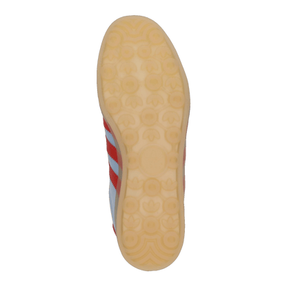 adidas Gazelle Indoor Clear Sky Crew Red Magic Beige Sohle JQ8388