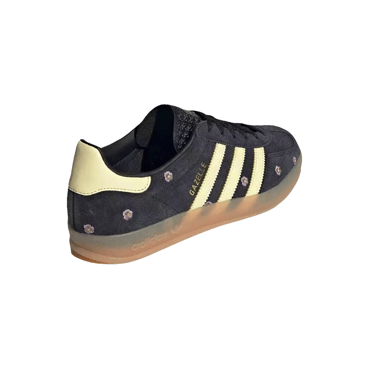 adidas Gazelle Indoor Core Black Almost Yellow Floral (W) Back