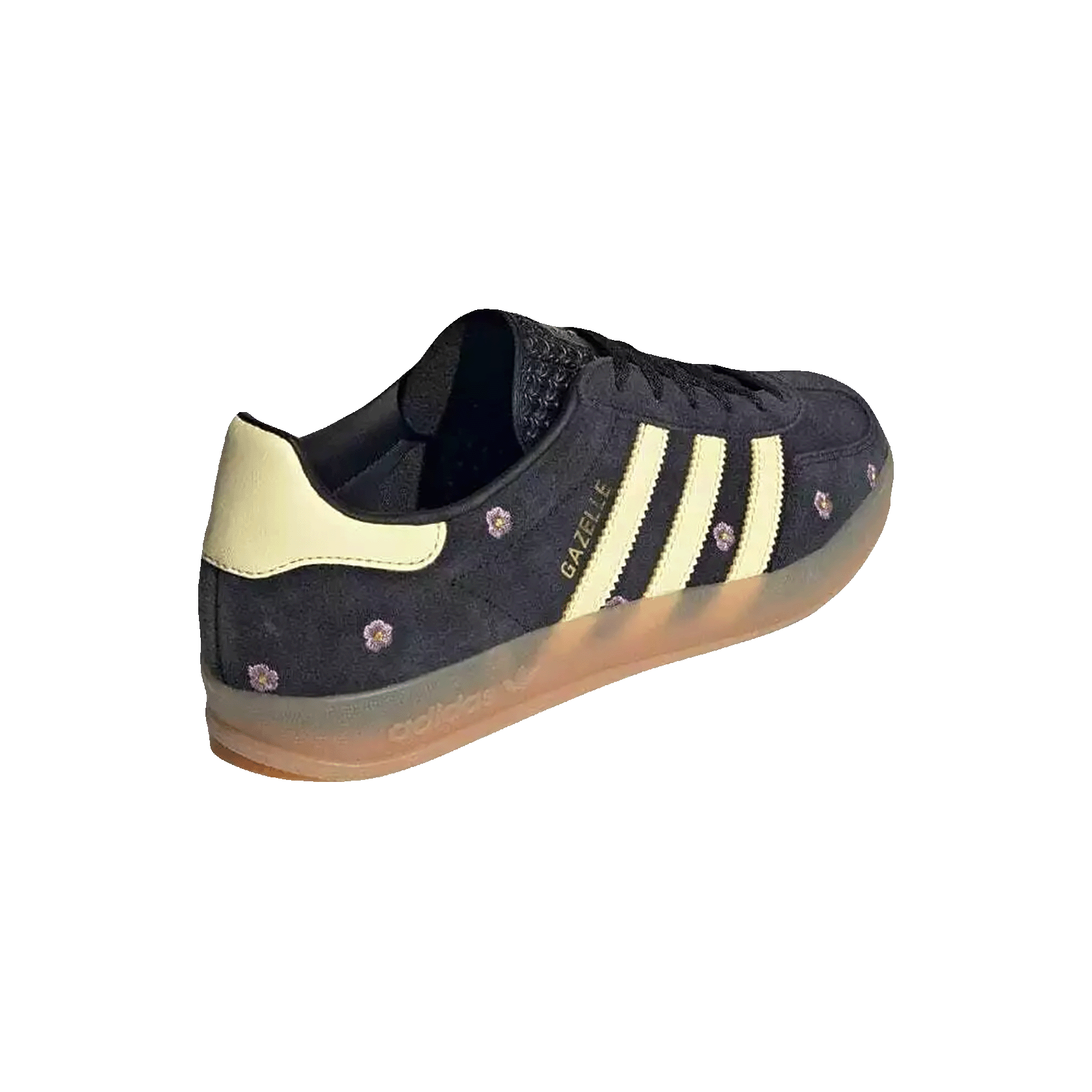 adidas Gazelle Indoor Core Black Almost Yellow Floral (W) Back