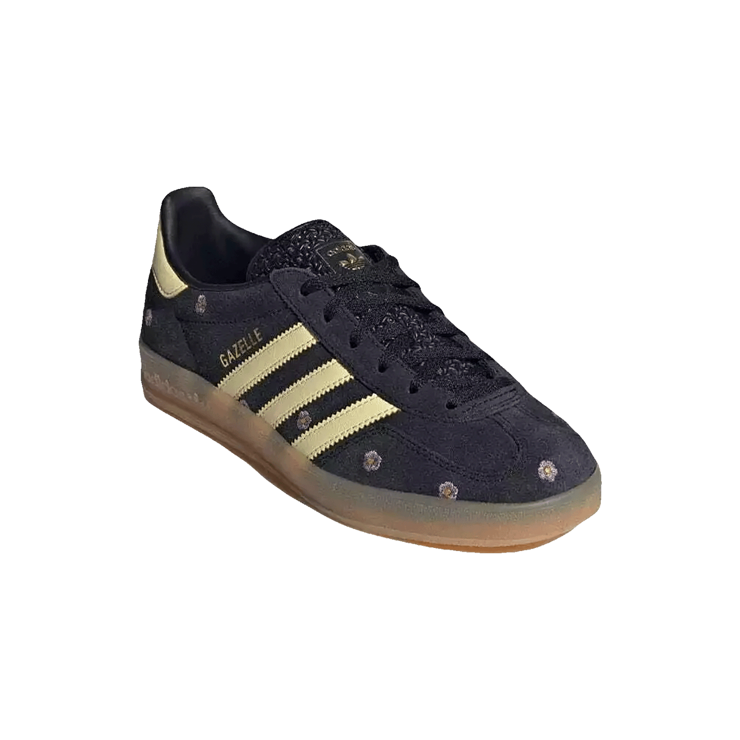 adidas Gazelle Indoor Core Black Almost Yellow Floral (W) Side