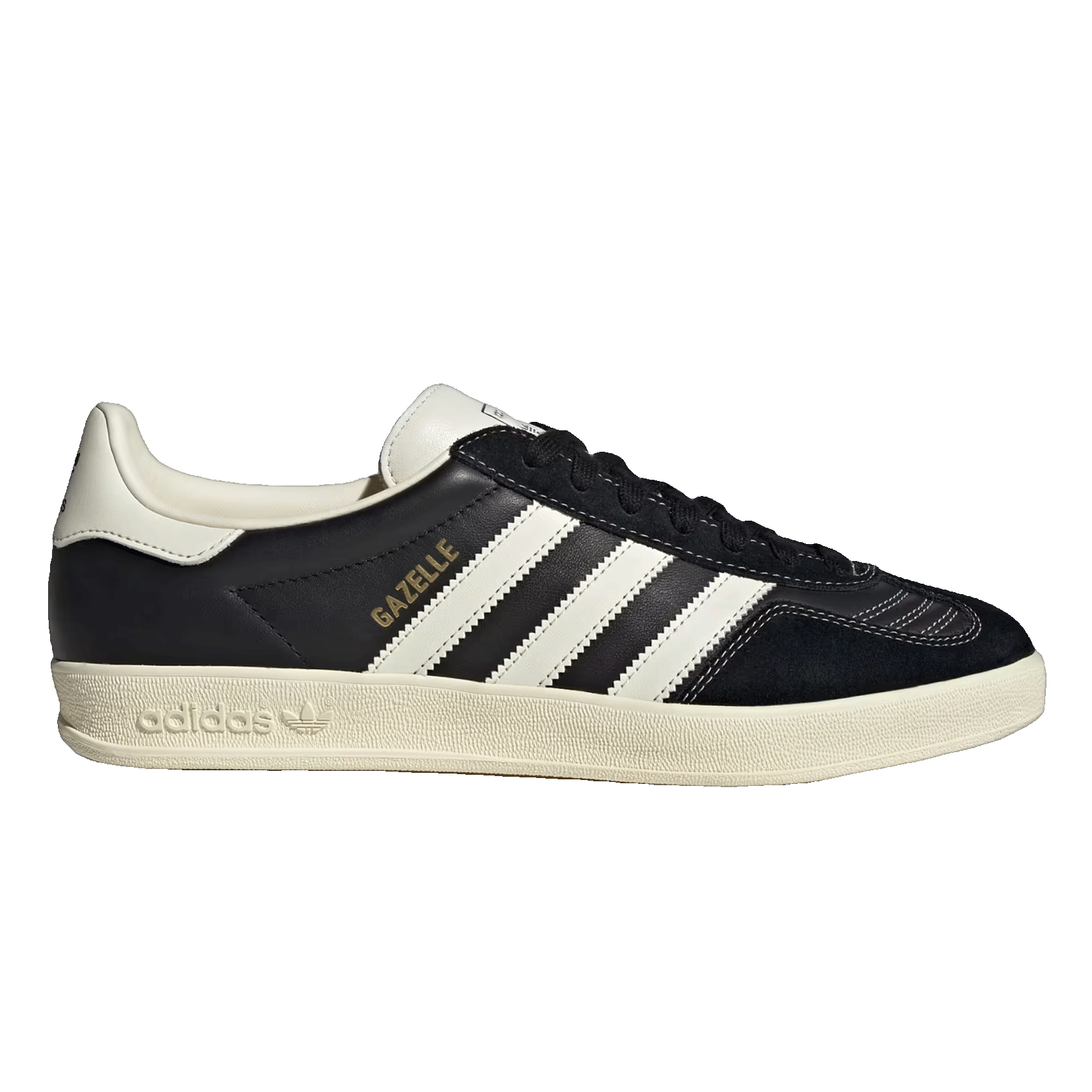 adidas Gazelle Indoor Core Black Cream White Gold Metallic