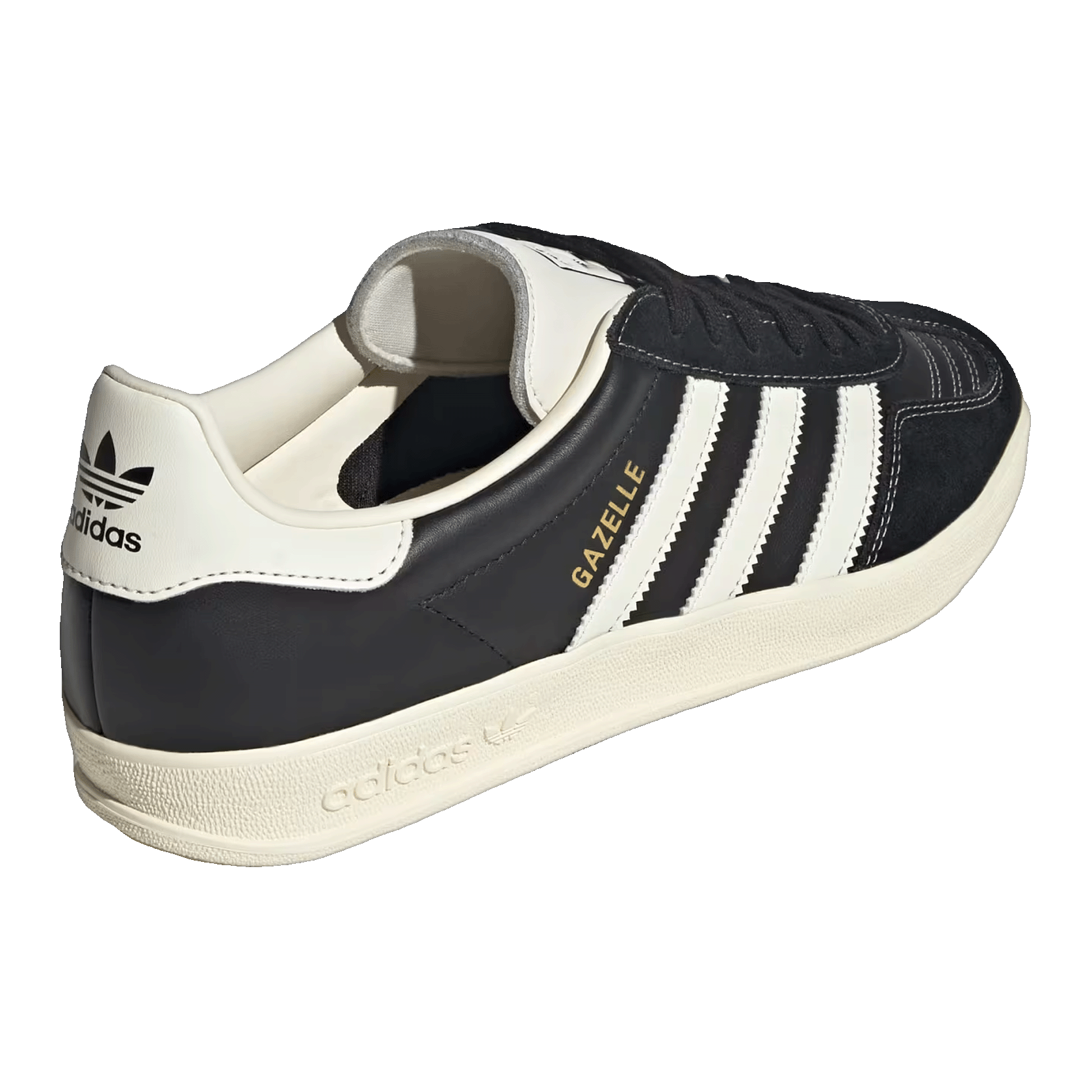 adidas Gazelle Indoor Core Black Cream White Gold Metallic Back