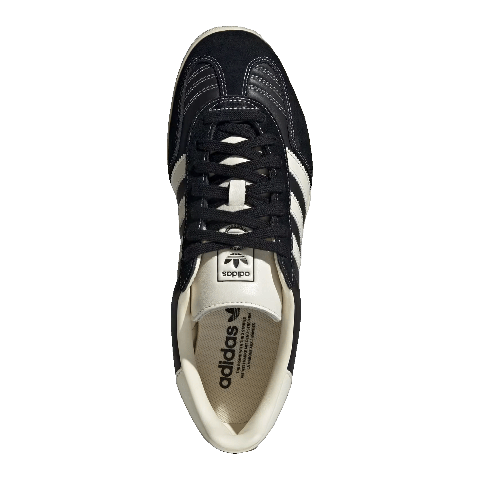 adidas Gazelle Indoor Core Black Cream White Gold Metallic Oben