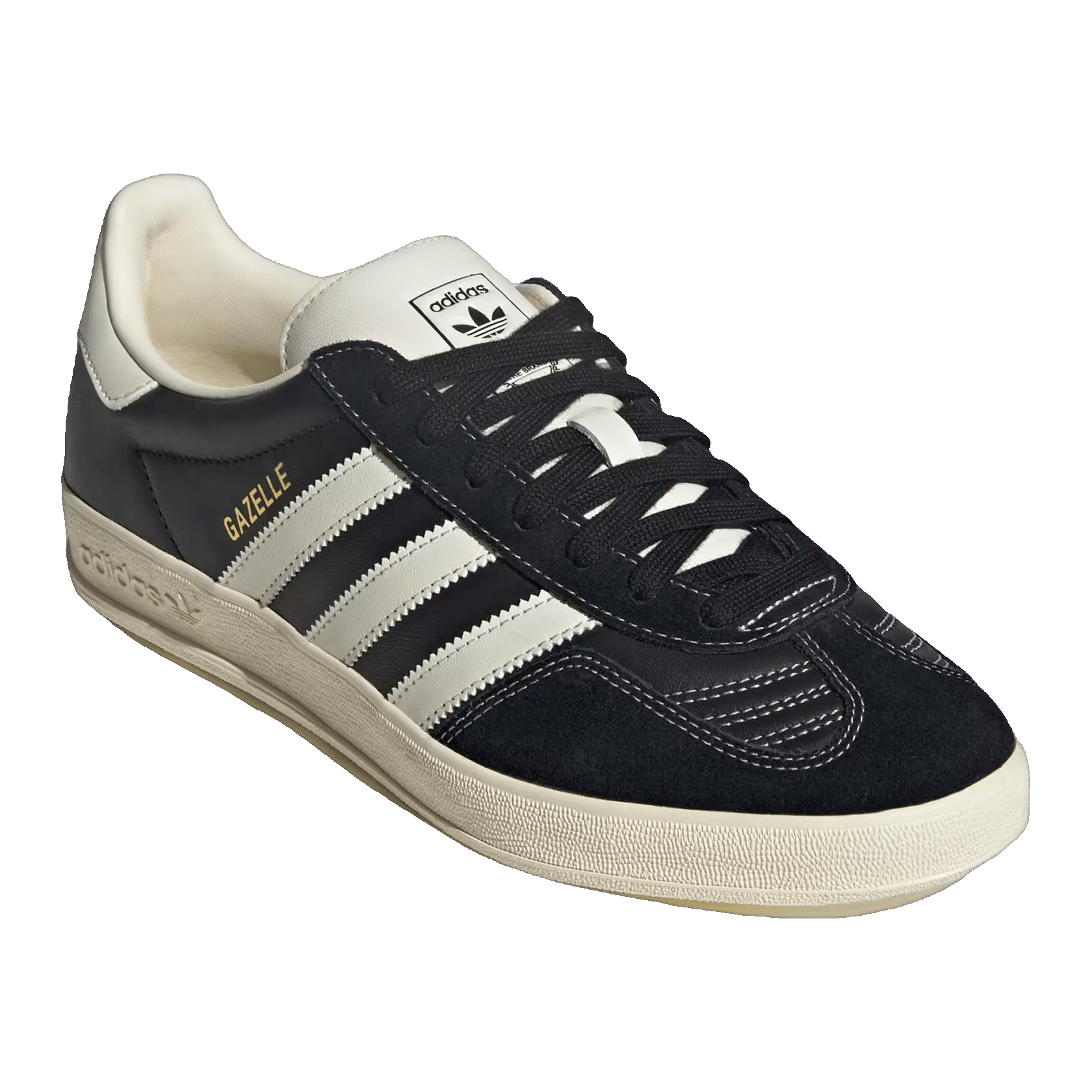 adidas Gazelle Indoor Core Black Cream White Gold Metallic Side