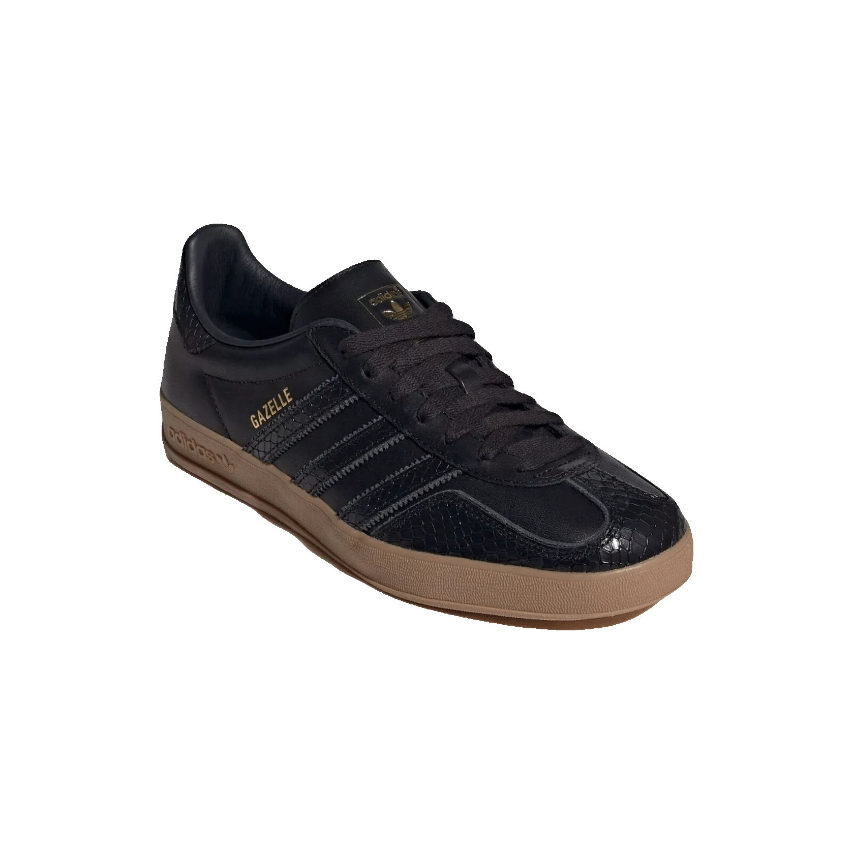 adidas Gazelle Indoor Core Black Snakeskin Side