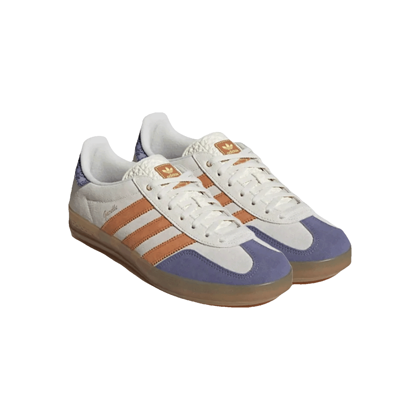 adidas Gazelle Indoor Cream White Blue Orange Side