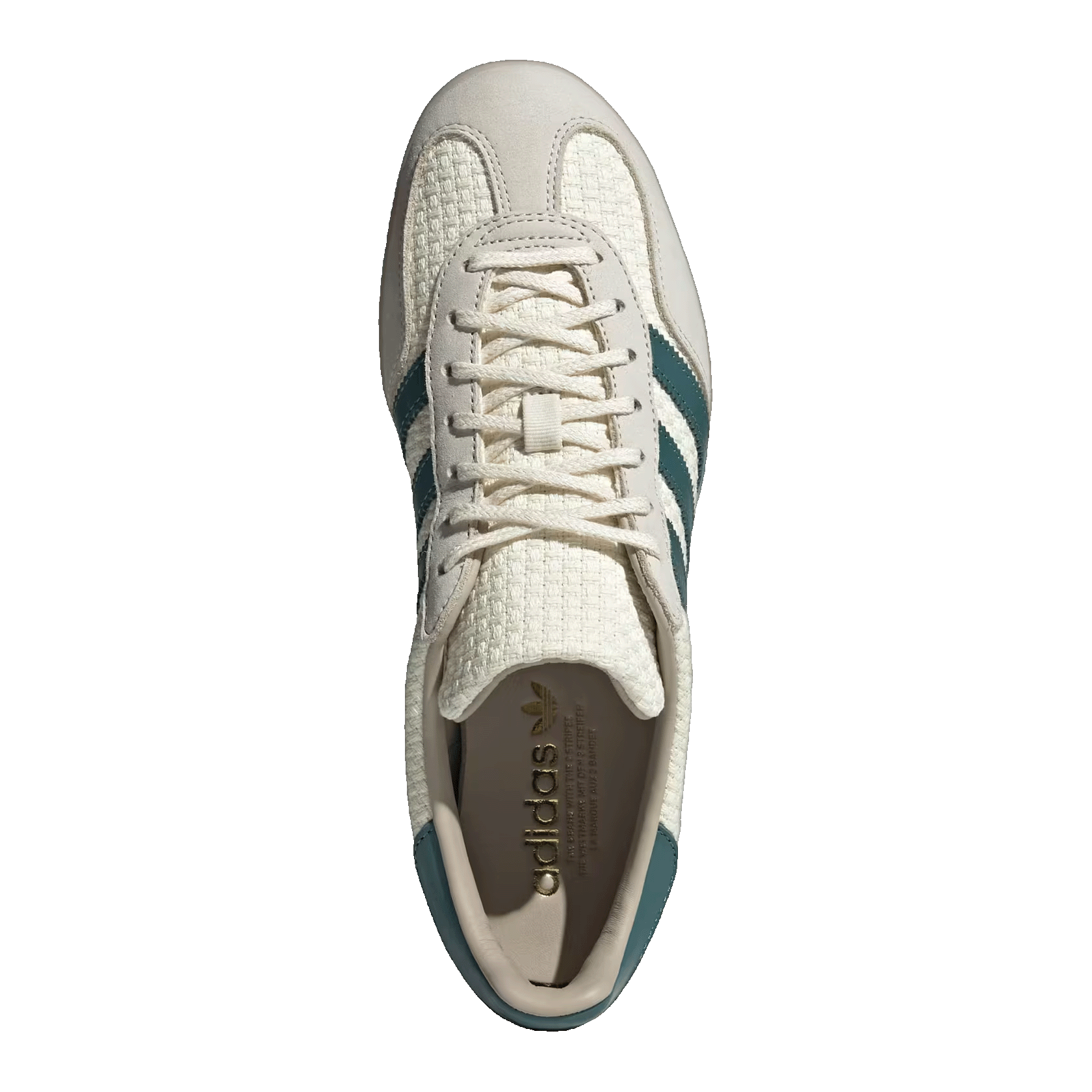 adidas Gazelle Indoor Cream White Preloved Teal Oben JR3837