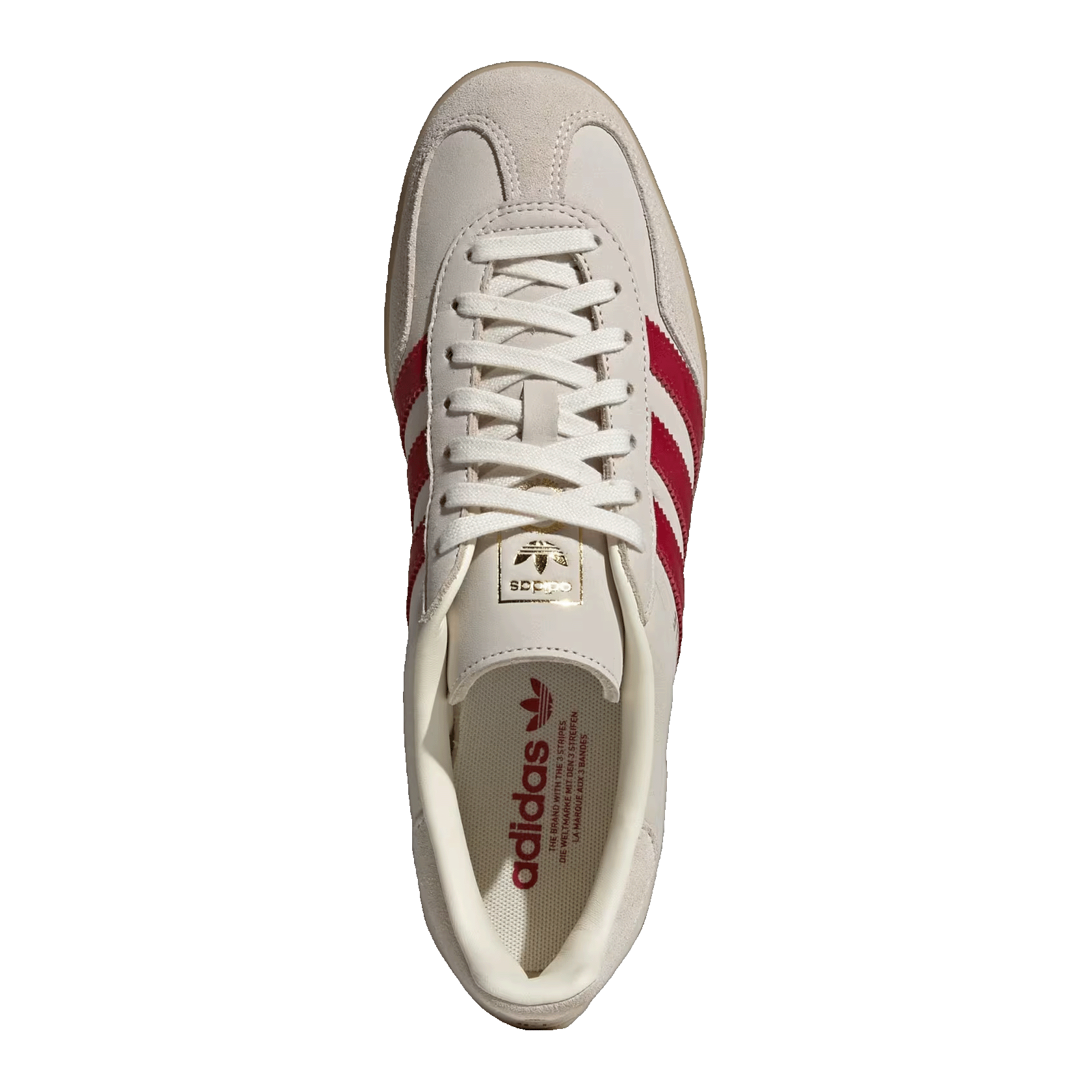 adidas Gazelle Indoor Cream White Red Gum Oben IH9676