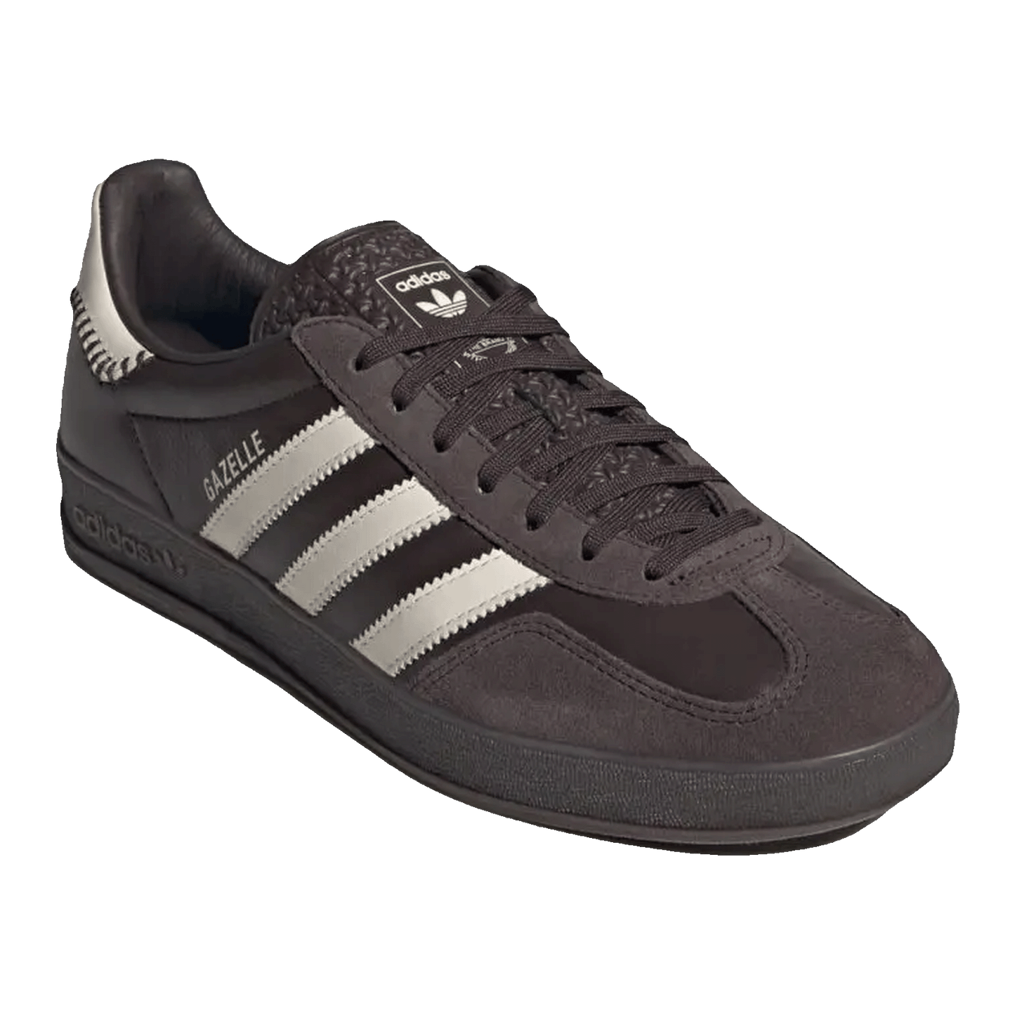 adidas Gazelle Indoor Dark Brown Wonder White Side JQ1747