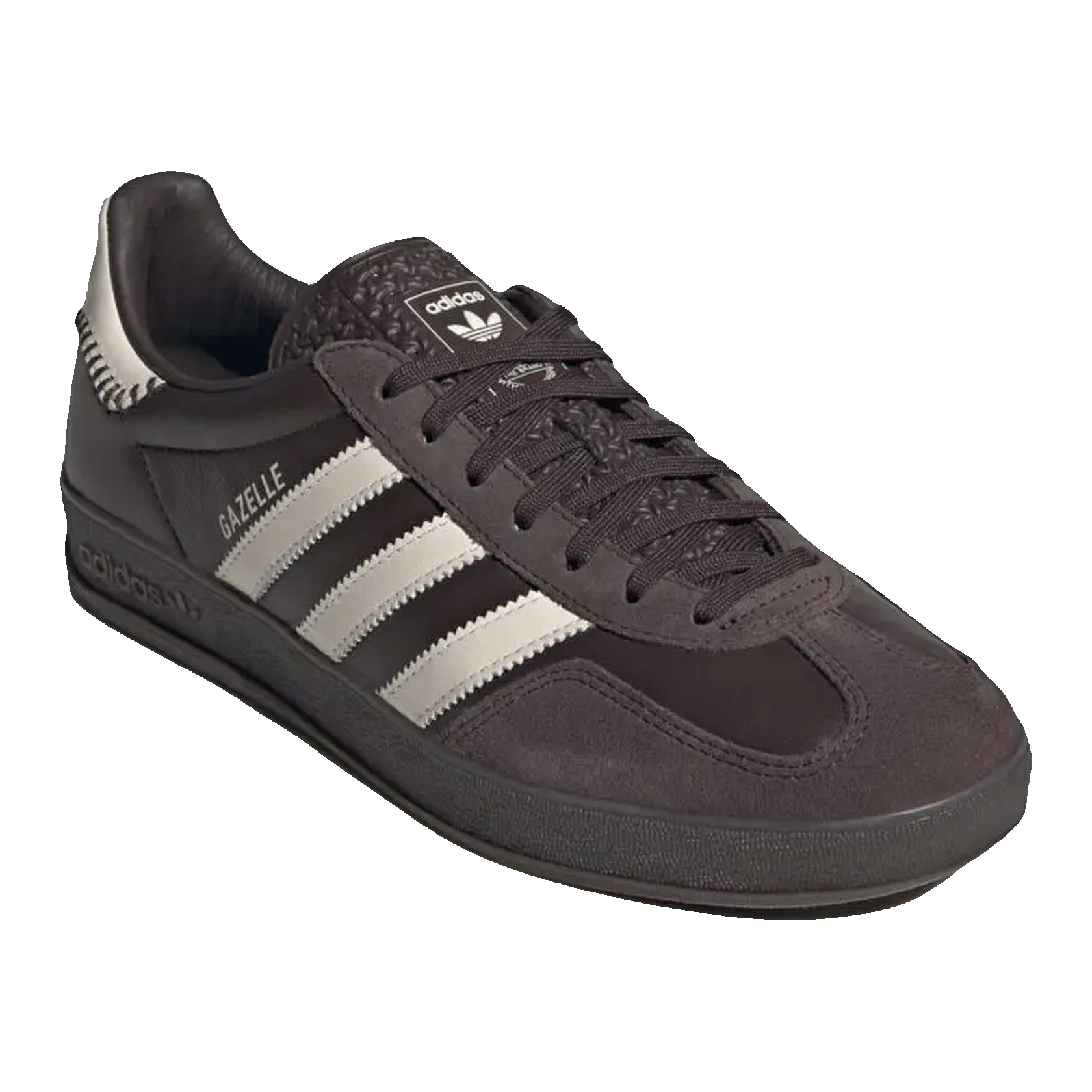 adidas Gazelle Indoor Dark Brown Wonder White Side JQ1747