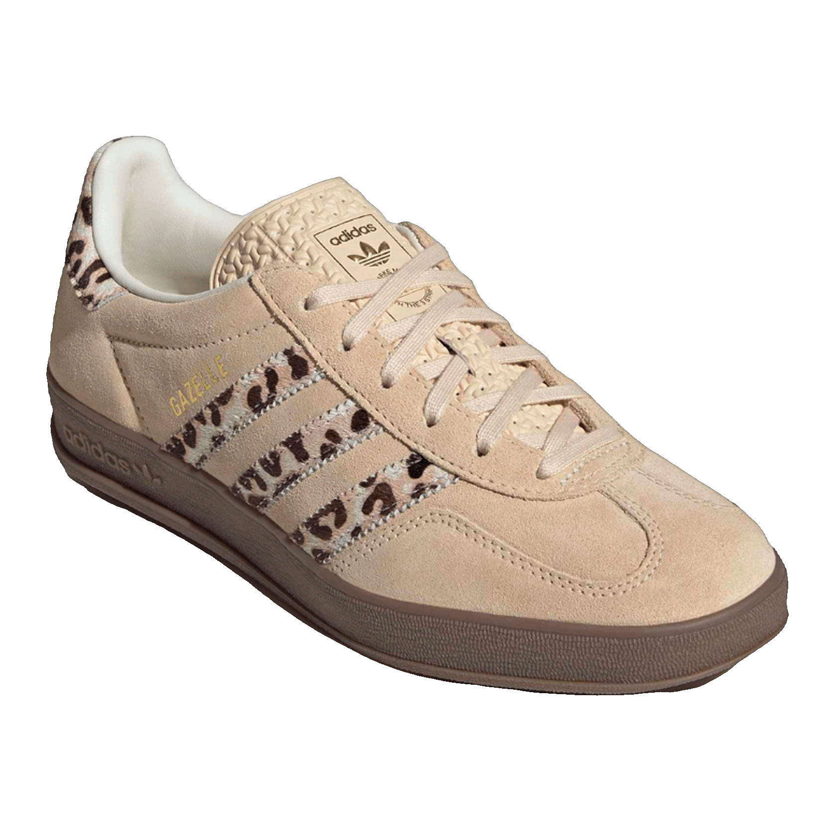 adidas Gazelle Indoor Leopard Crystal Sand (W) Side HQ0286