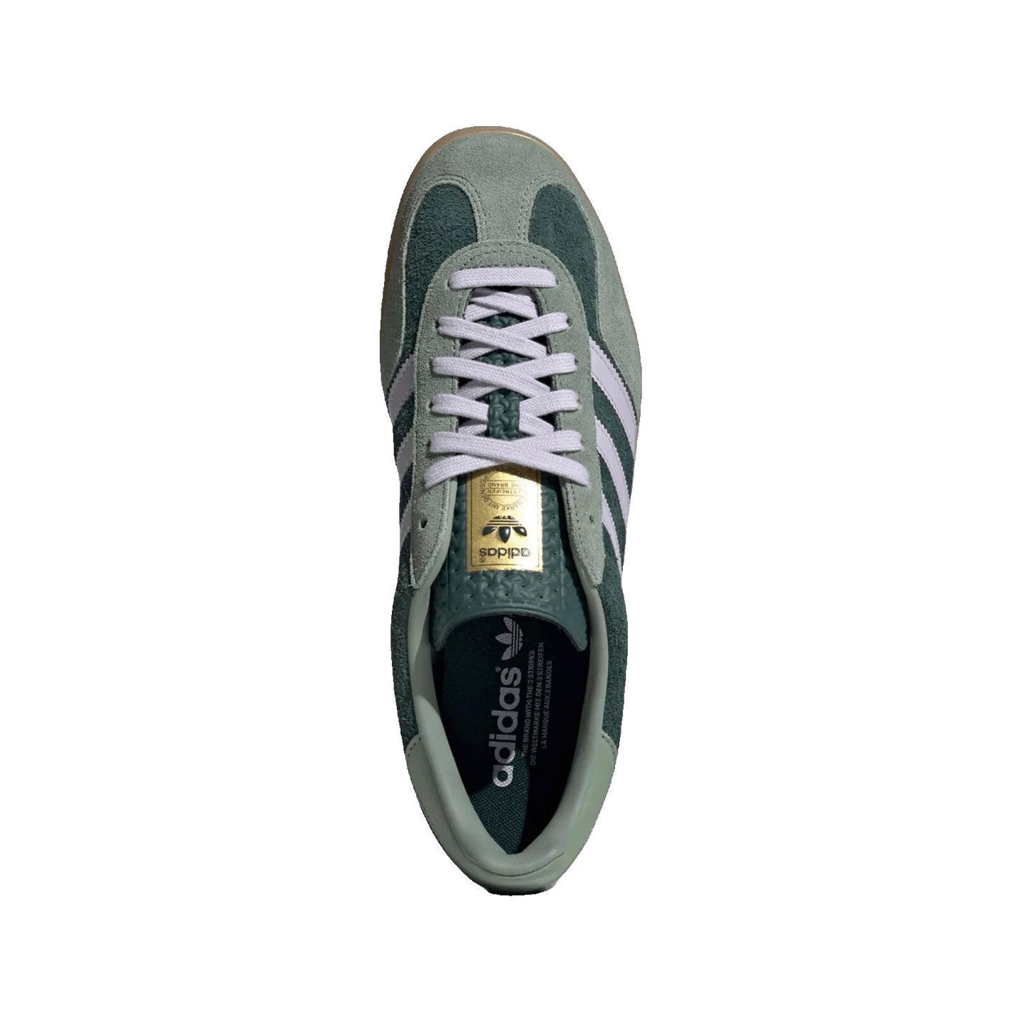 adidas Gazelle Indoor Mineral Green Silver Dawn Oben