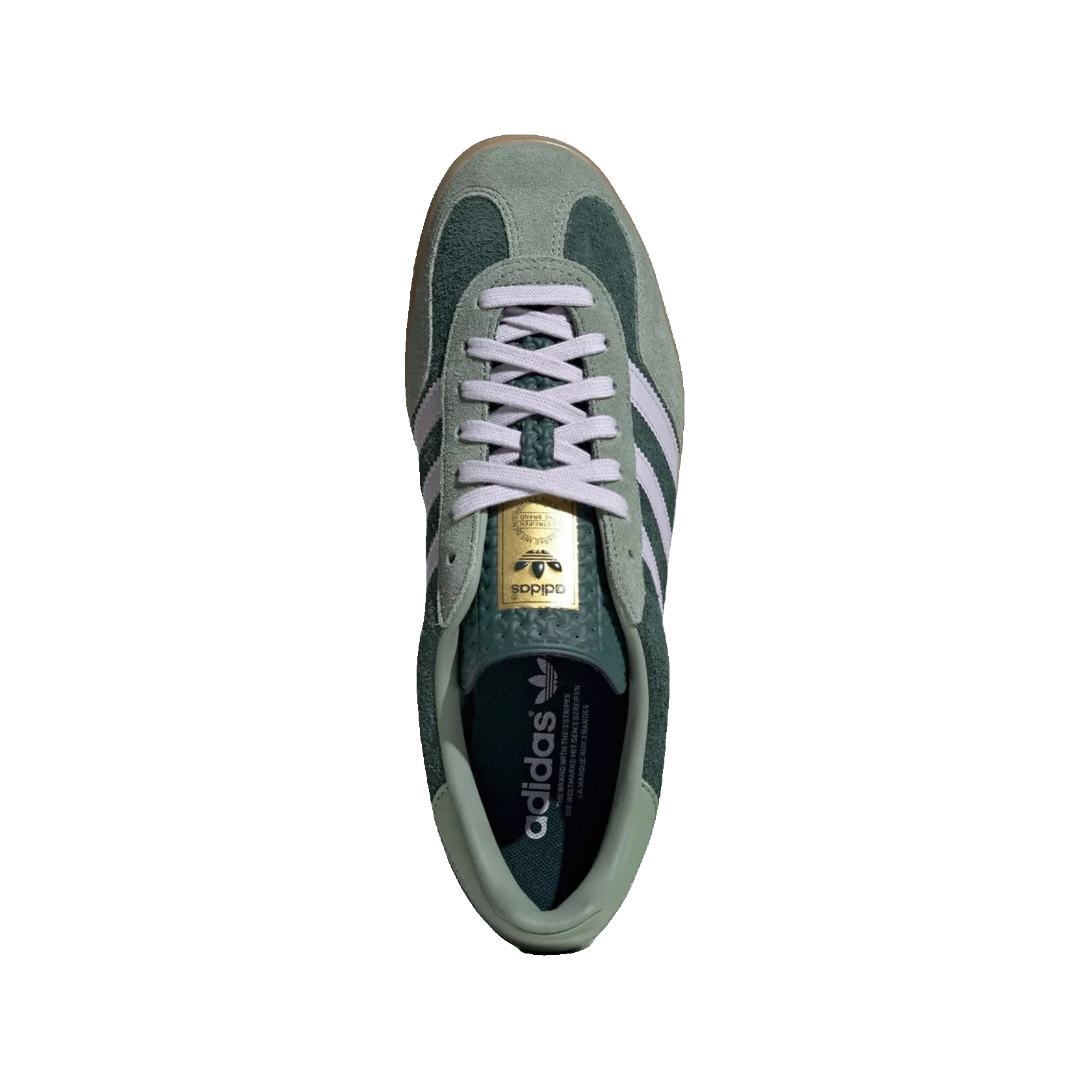 adidas Gazelle Indoor Mineral Green Silver Dawn Oben