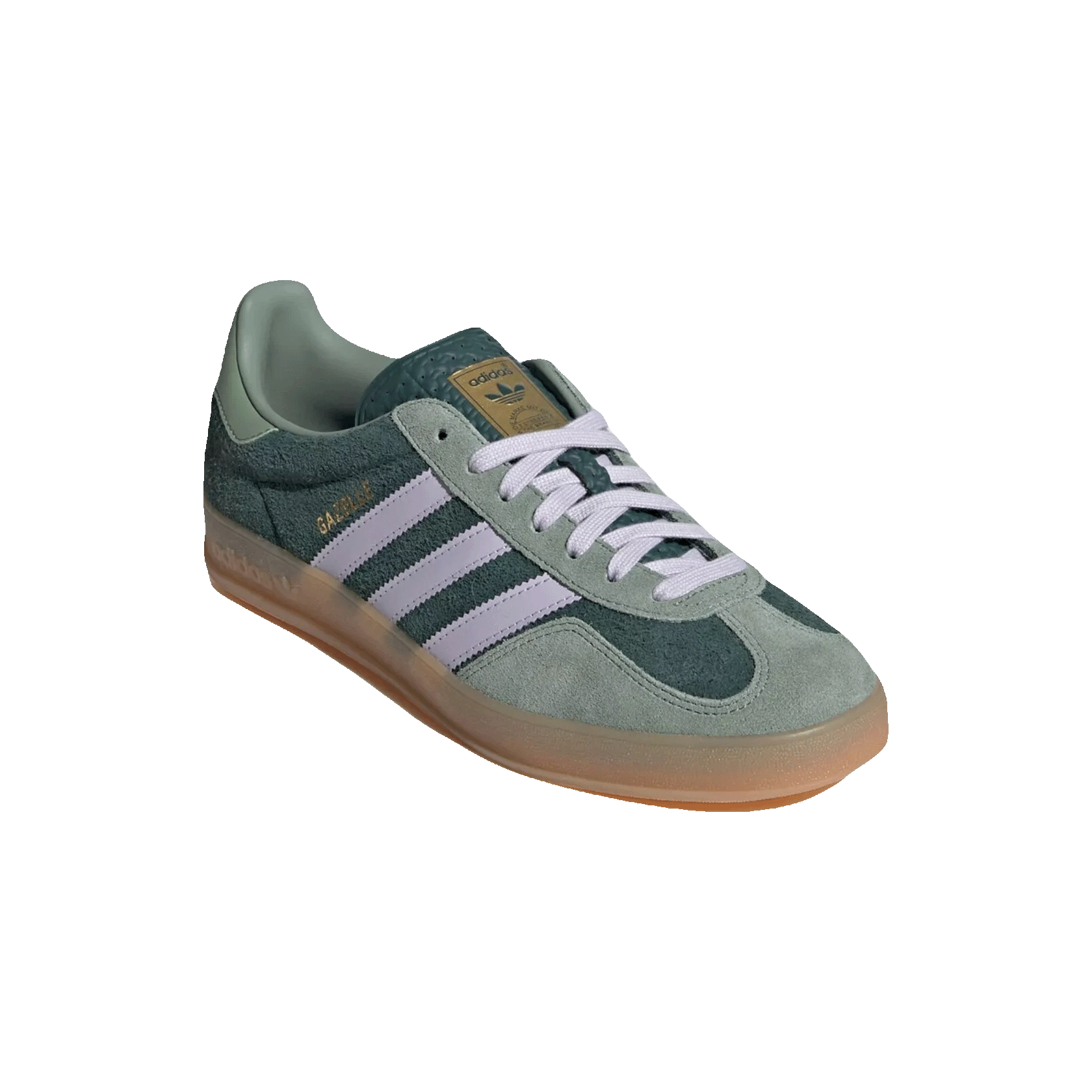 adidas Gazelle Indoor Mineral Green Silver Dawn Side