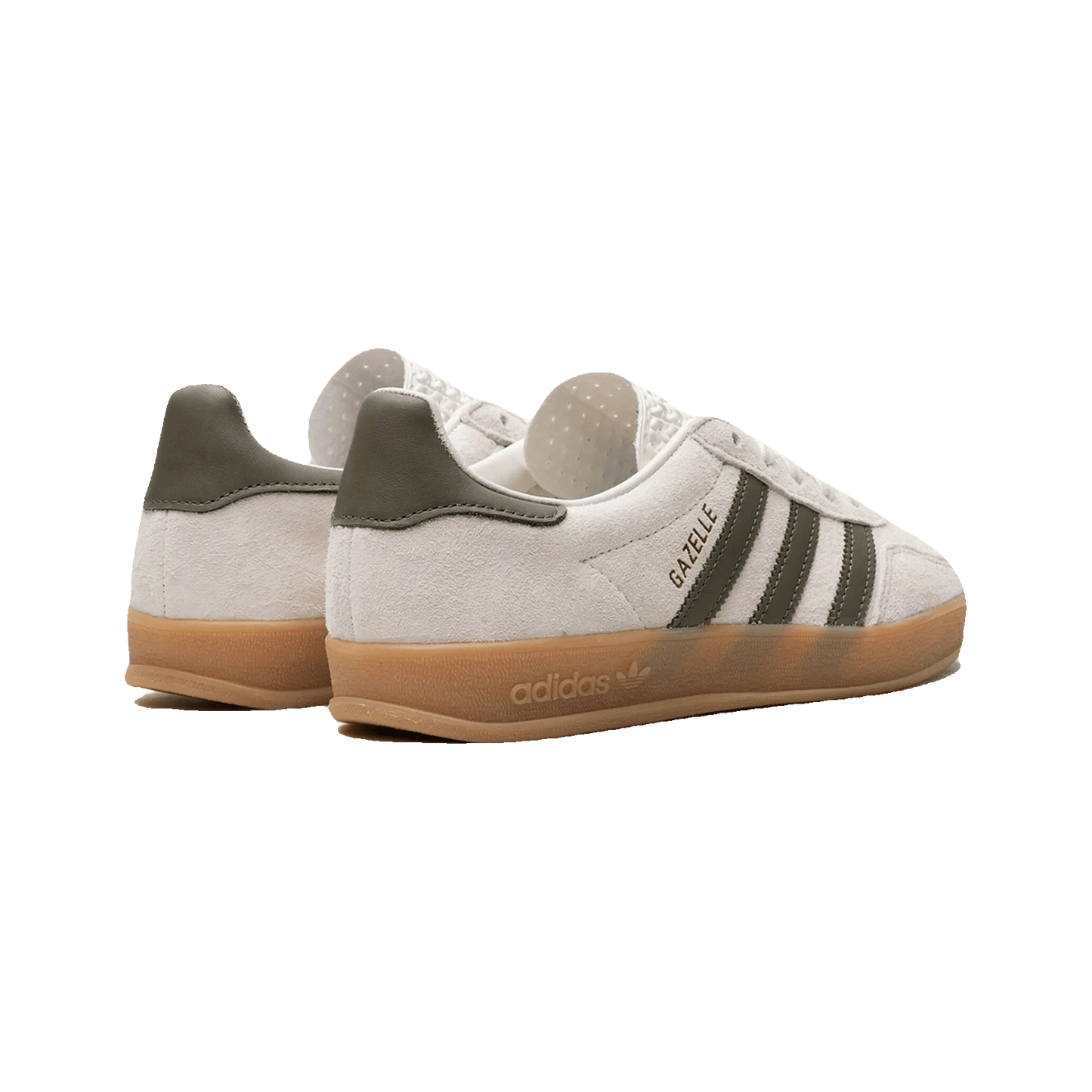 adidas Gazelle Indoor Olive Strata Cloud White Gum Back
