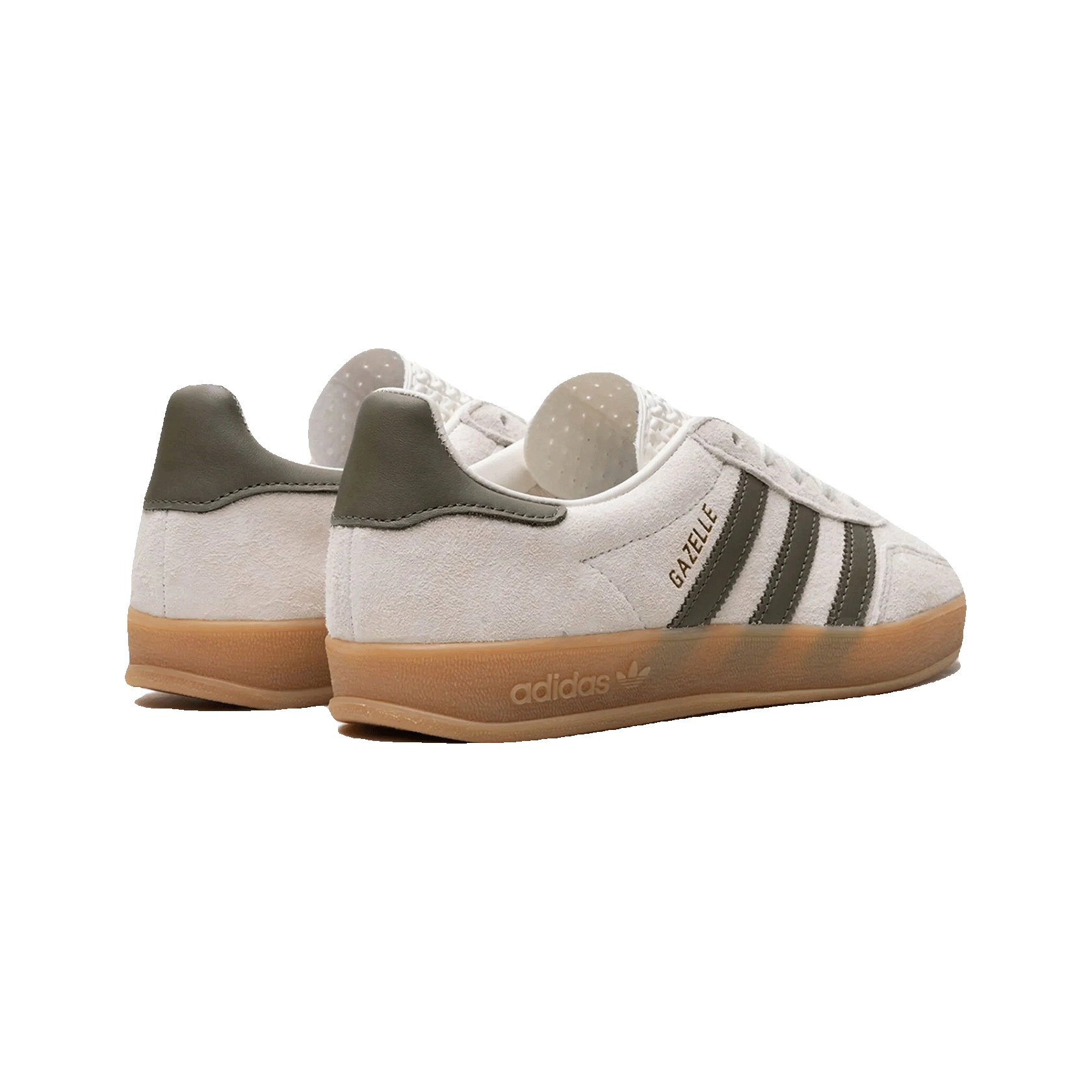 adidas Gazelle Indoor Olive Strata Cloud White Gum Back